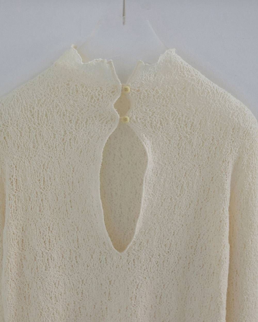 ラッセルレース タートルニット (アイボリー) Raschel Lace Turtle (Ivory) / 26AW 【6月29日まで期間限定予約】