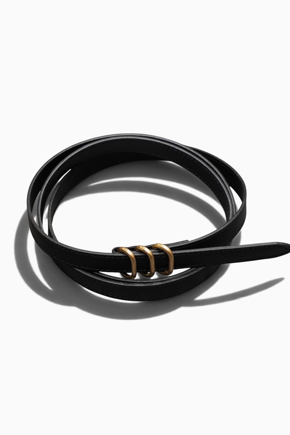 カウハイドナローベルト (ブラック) Cowhide Narrow Belt (Black) / 26AW