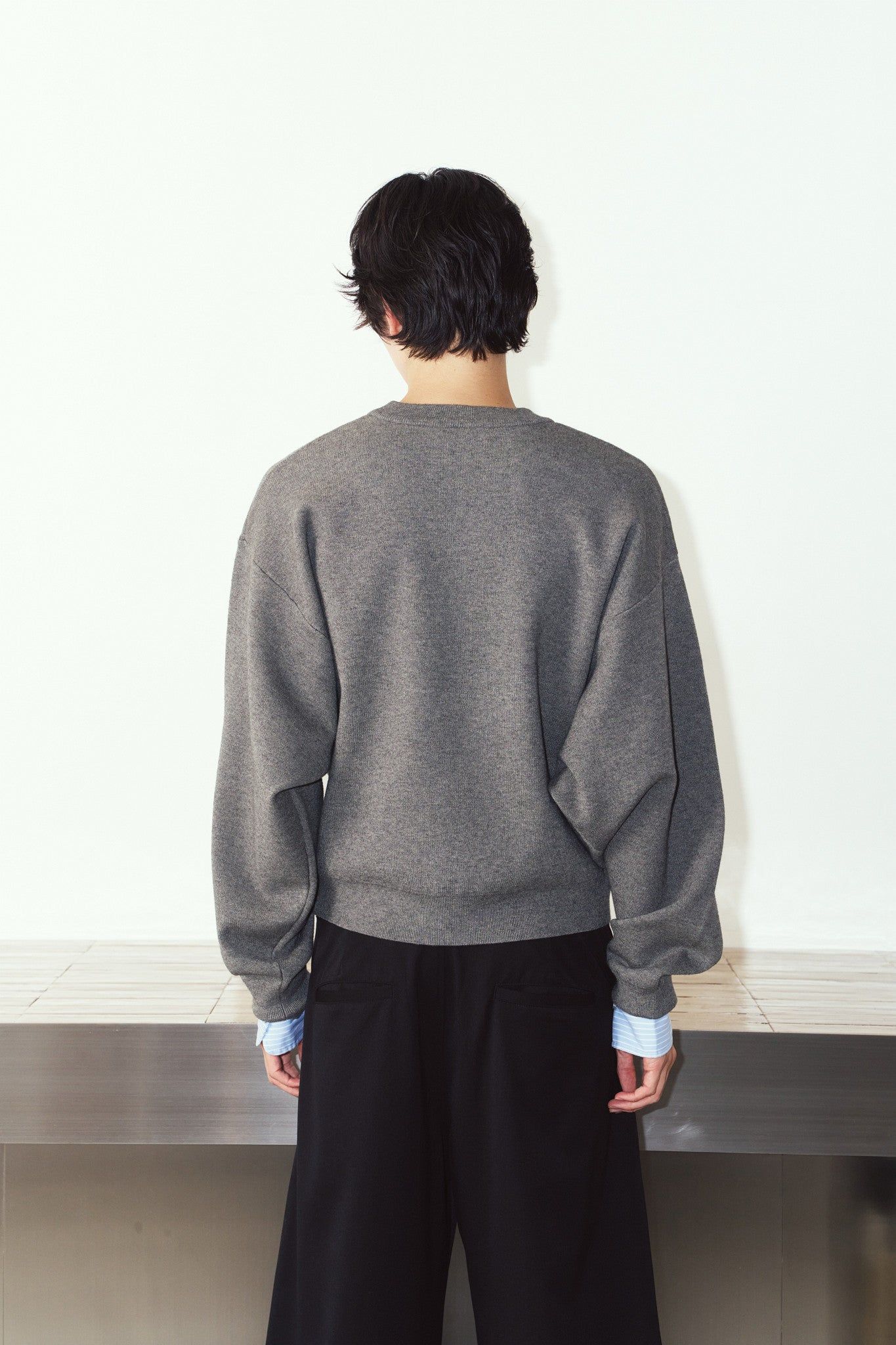 【UNISEXサイズ】2ウェイ ノームコア ニット (グレー) 2way cuffs normcore knit(unisex) (Gray) / 26AW