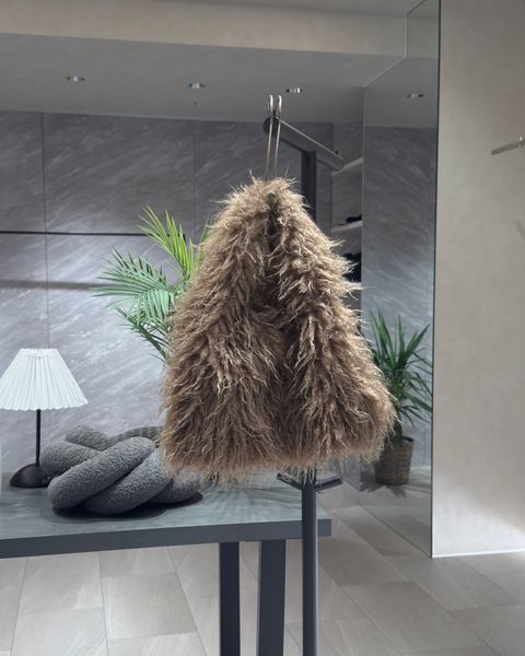 frizzy fur yeti bag / ファーバッグ (ブラウン) / 25AW