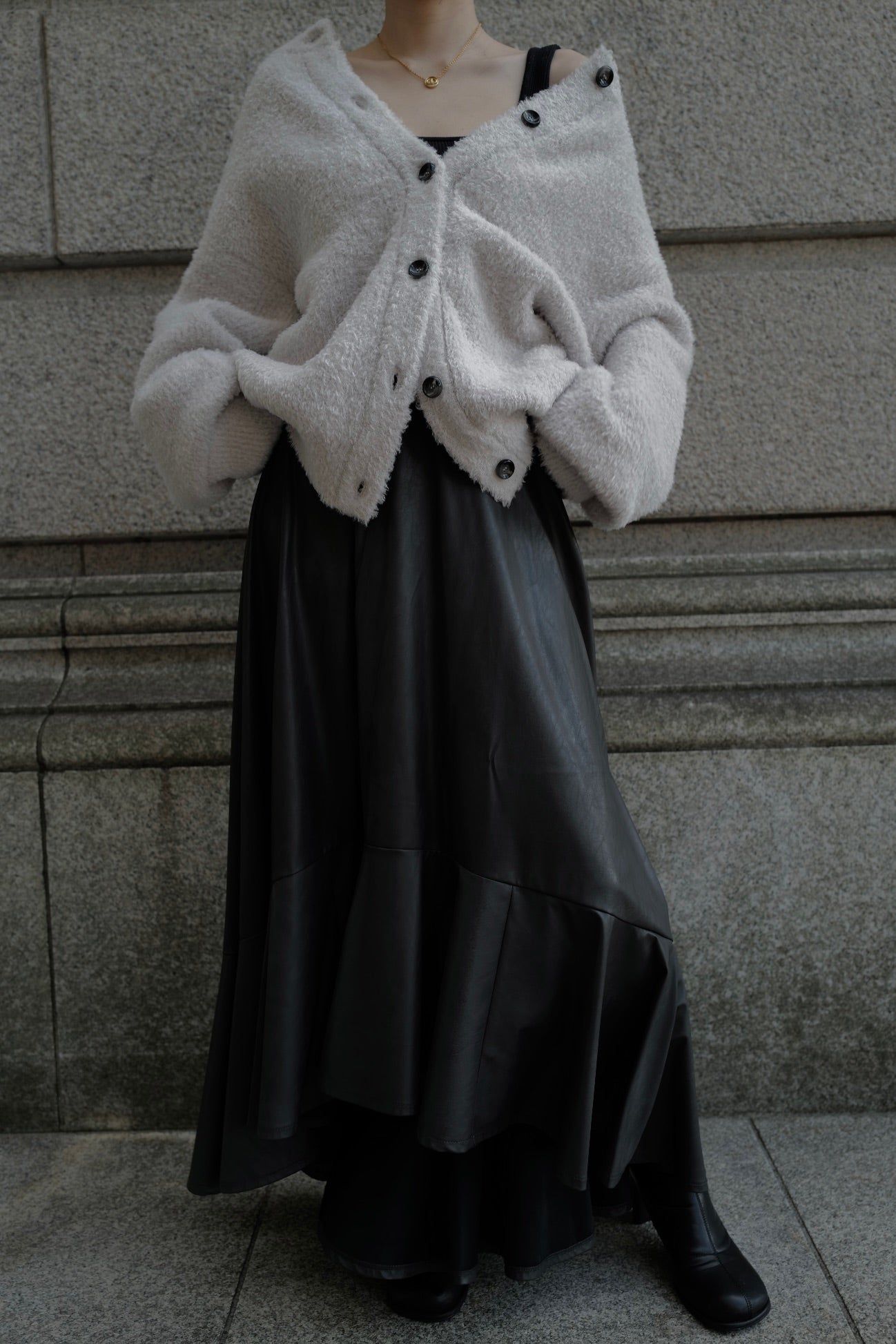 Poodle knit cardigan / プードルニット カーディガン (アイボリー)