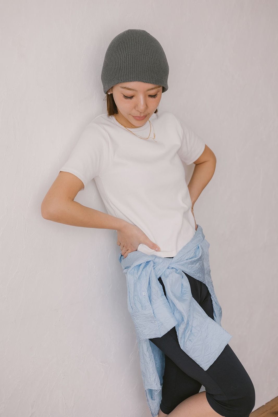 ベーシックスリムハーフスリーブTシャツ (ホワイト) Basic T-shirt (White) /  26SS