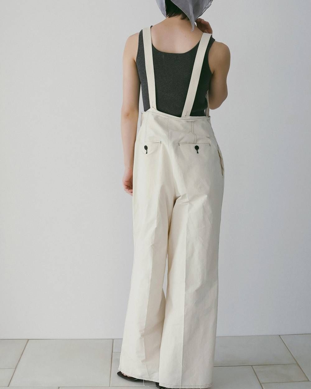 サスペンダー ワイドパンツ (アイボリー) Suspenders Wide Pants (アイボリー) / 26SS