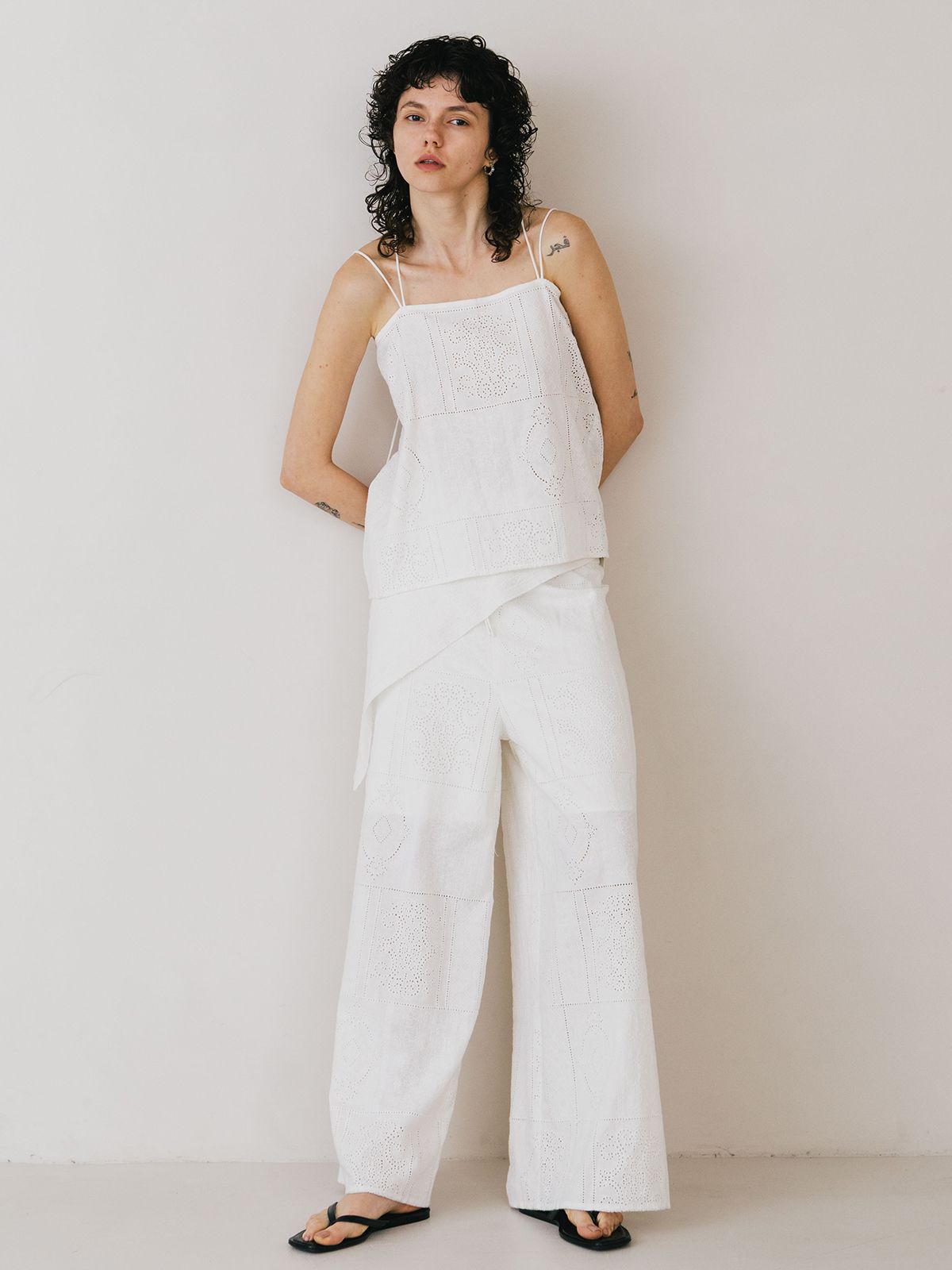 【25SS】CUTWORK LACE CAMI / カットワーク レースキャミソール (ホワイト)