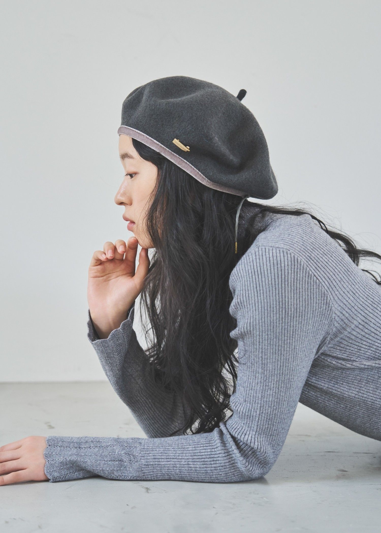 【MAISON Birth × WILLFULLY】VELWOOL LIGHT BERET / ベルウールライトベレー帽 (グレー) / 25AW /