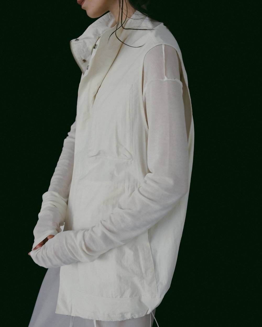 Sheer Long T-Shirts (Ivory) / シアーロングスリーブ Tシャツ (アイボリー) / 26SS