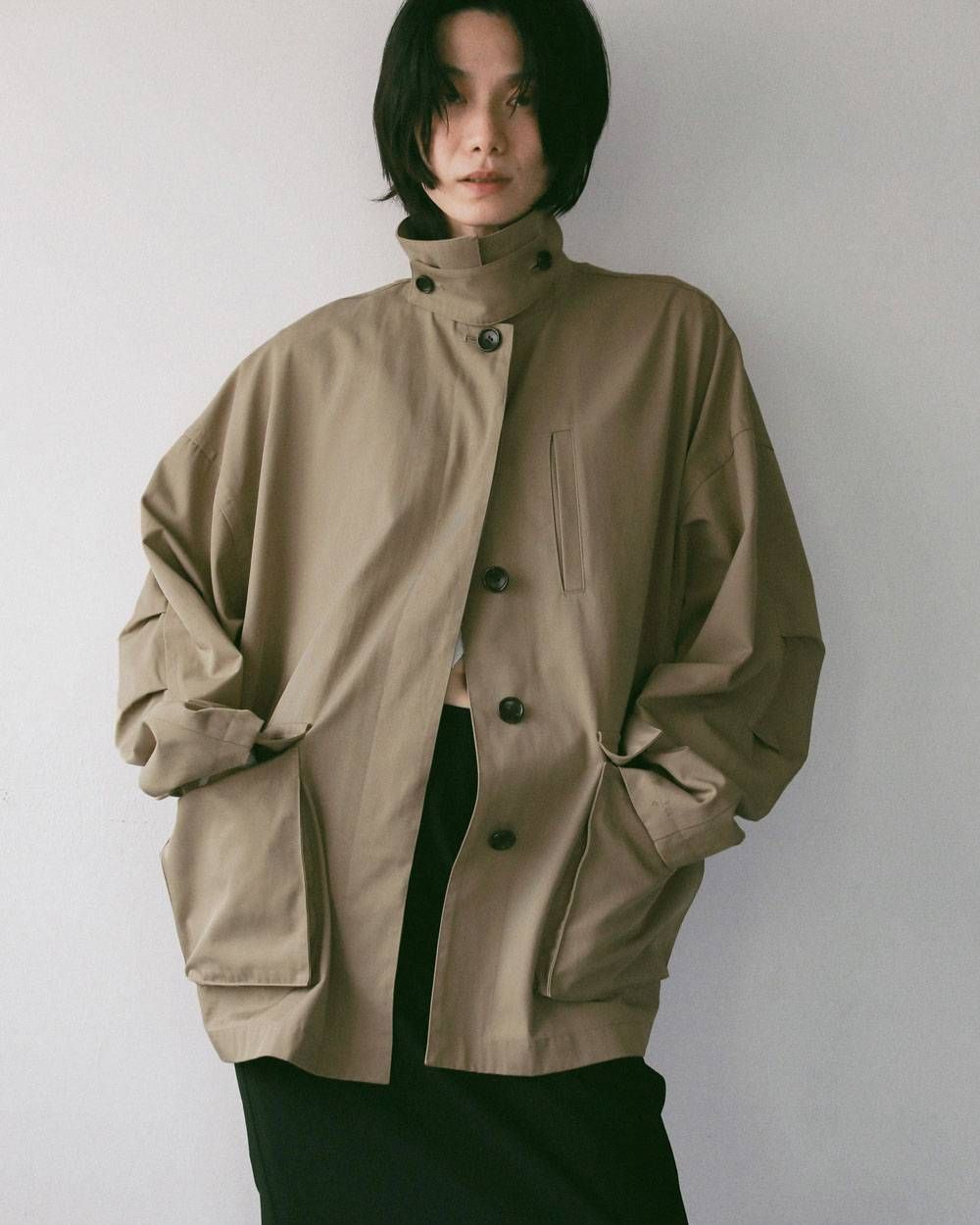 オーバーハーフコート (ベージュ) Over Half Coat (Beige) / 27SS