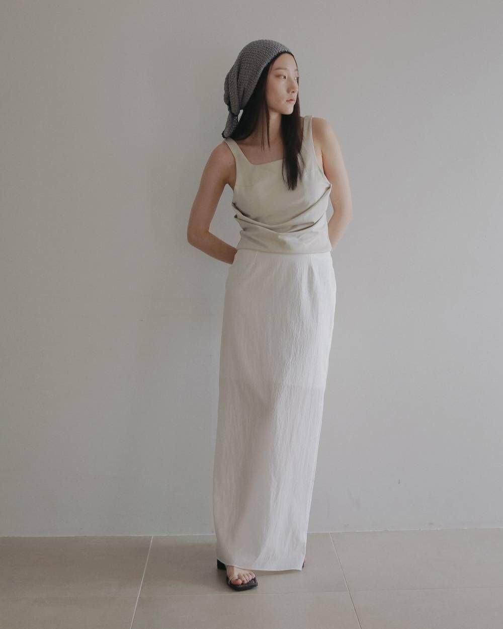 シアーペンシルスカート (ホワイト) Sheer Pencil Skirt (White) / 26SS