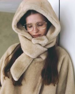 エコミンクファー フーディ (アイボリー) Eco Minkfur Hoodie (Ivory) / 26AW 【6月29日まで期間限定予約】