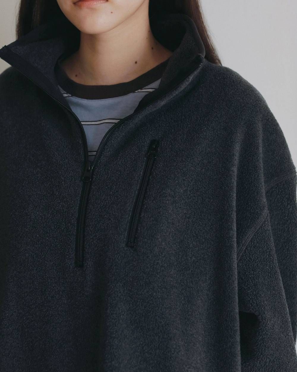 フリース 2ウェイ ワンピース (チャコールグレー) Fleece 2way Onepiece (Cgray) /  26AW