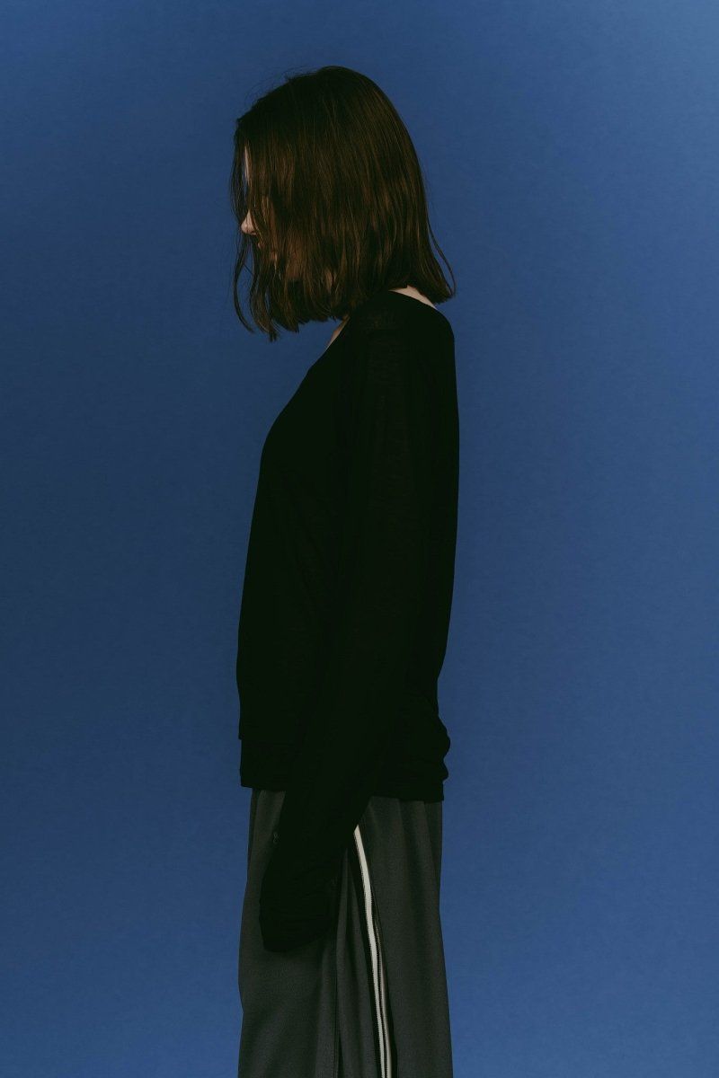 round neck layered top (Black) / ラウンドネックレイヤードトップス (ブラック) / 26SS