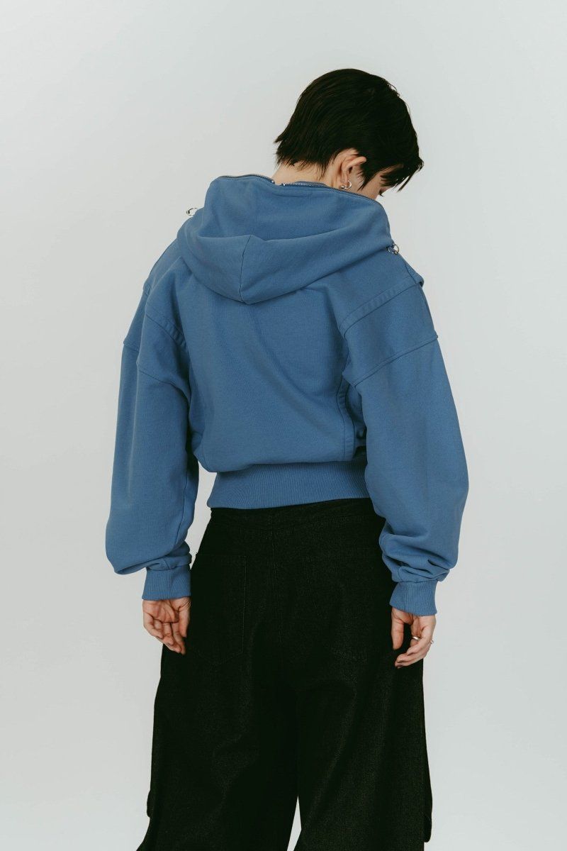 pierced hooded sweatshirt (Blue) / ピアス スウェットフーディ (ブルー) / 26SS