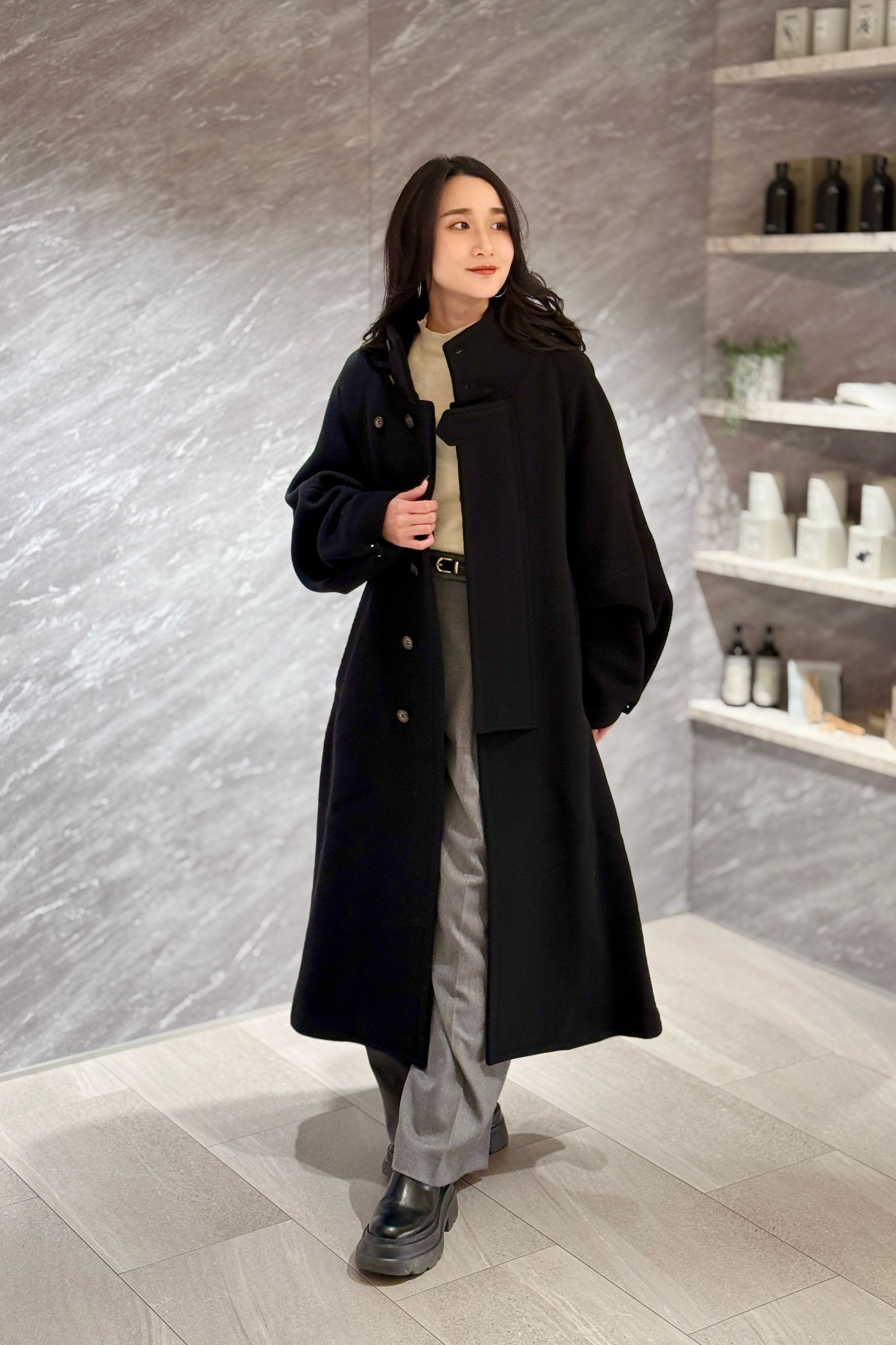 Cuff pierce coat / カフピアス コート (ブラック)
