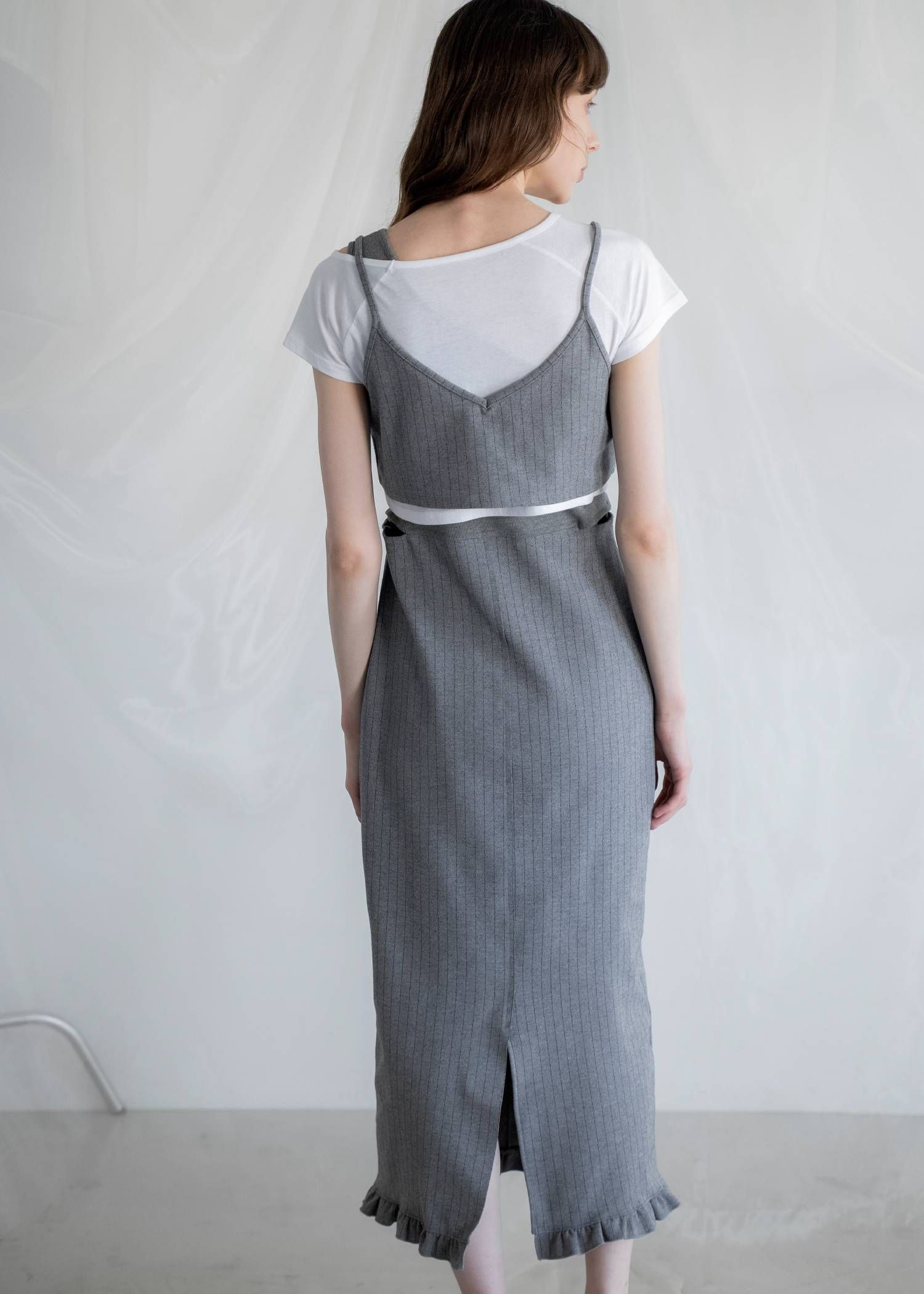 レイヤード3ピース ワンピース (ミックス) asymmetry layered 3 piece stripe OP (Mix) /  26SS