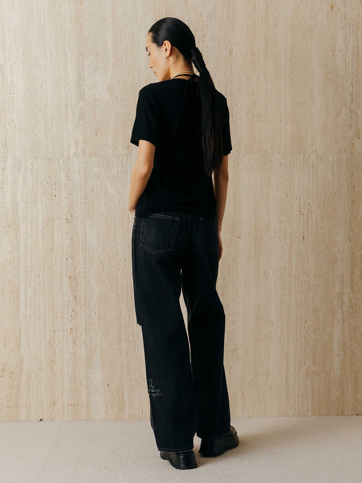 レイヤードカットトップス (ブラック) LAYERED CUT TOPS (Black) /  26SS