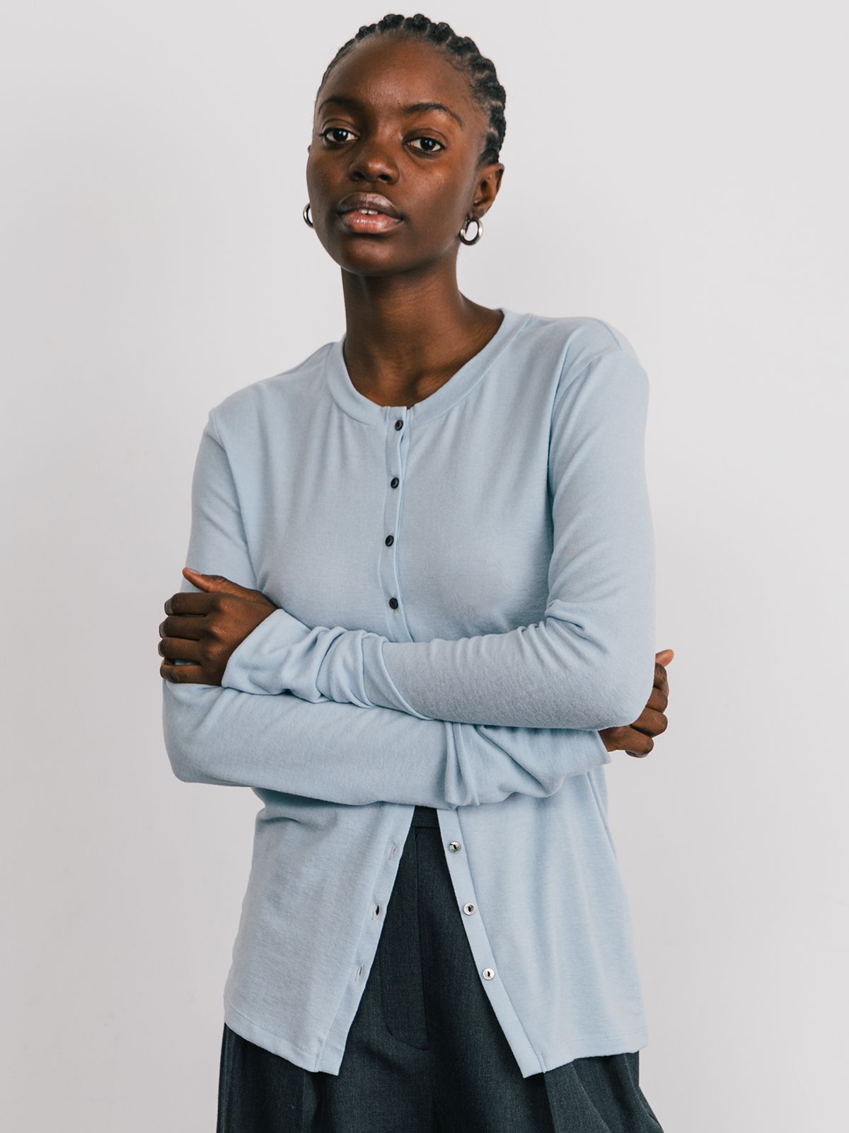 【25SS】SMOOTHY CARDIGAN / スムージーカーディガン (サックス)