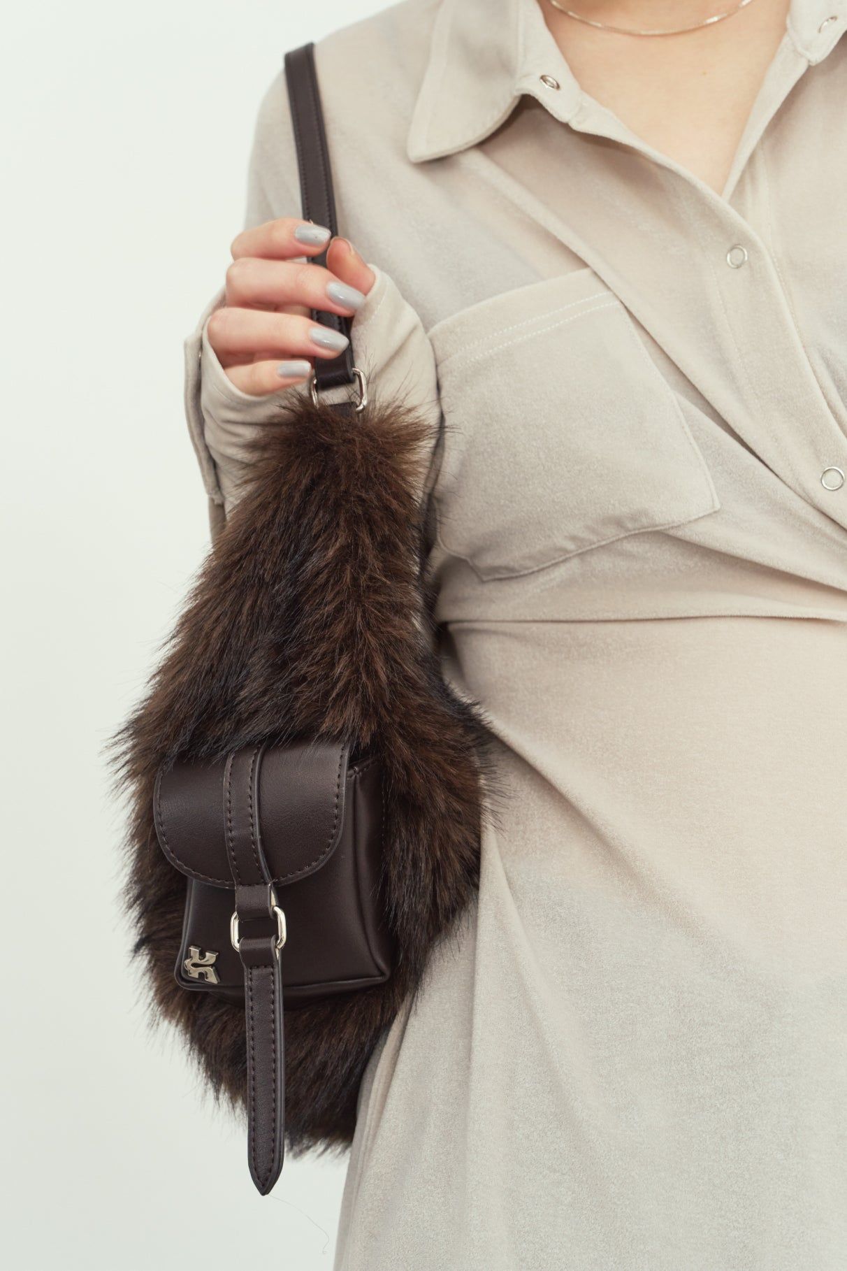 ファーバッグ (ダークブラウン) fur bag (Darkbrown) / 26AW