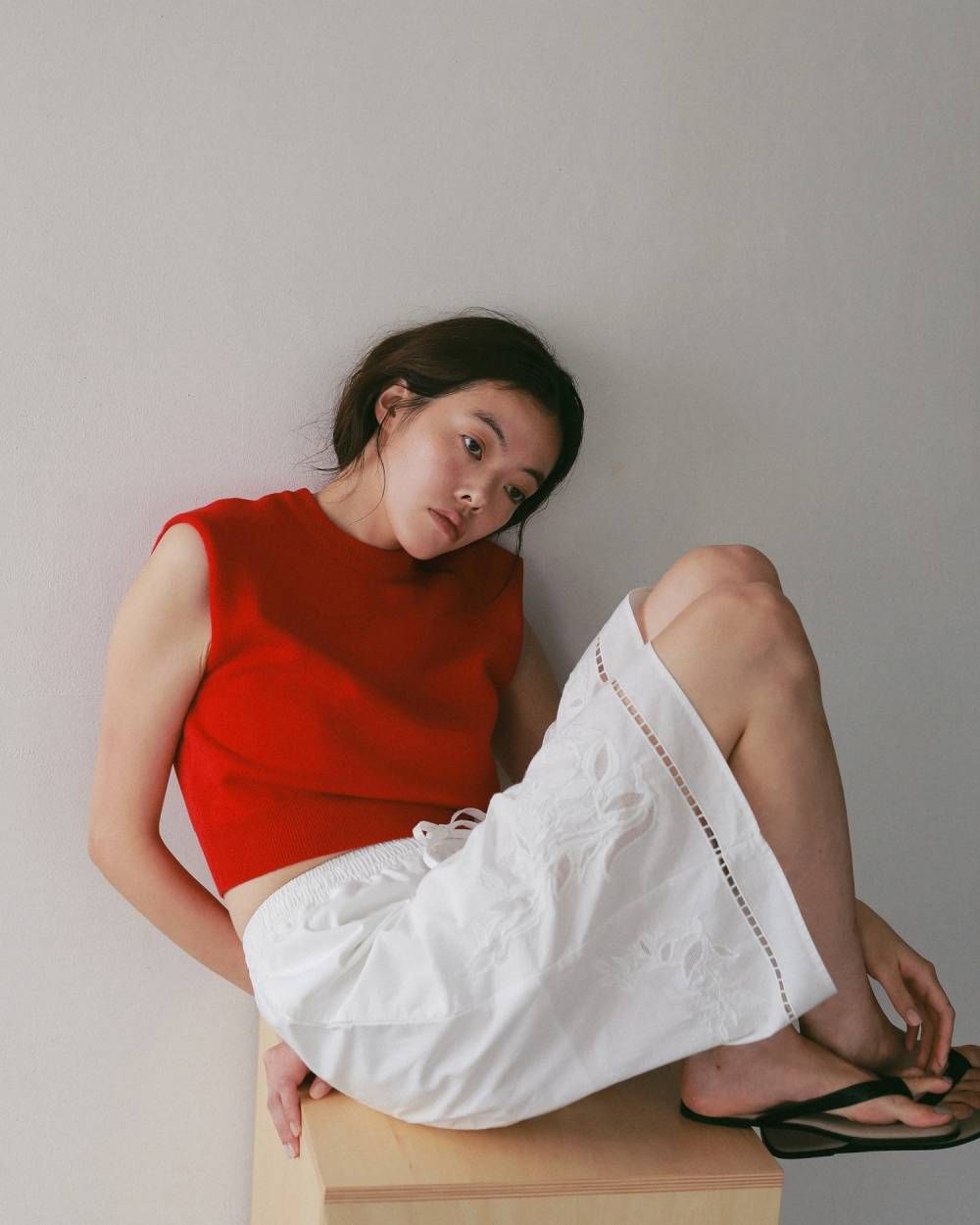 エンブロイダリー ハーフパンツ (ホワイト) Embroidery Half Pants (White) / 27SS