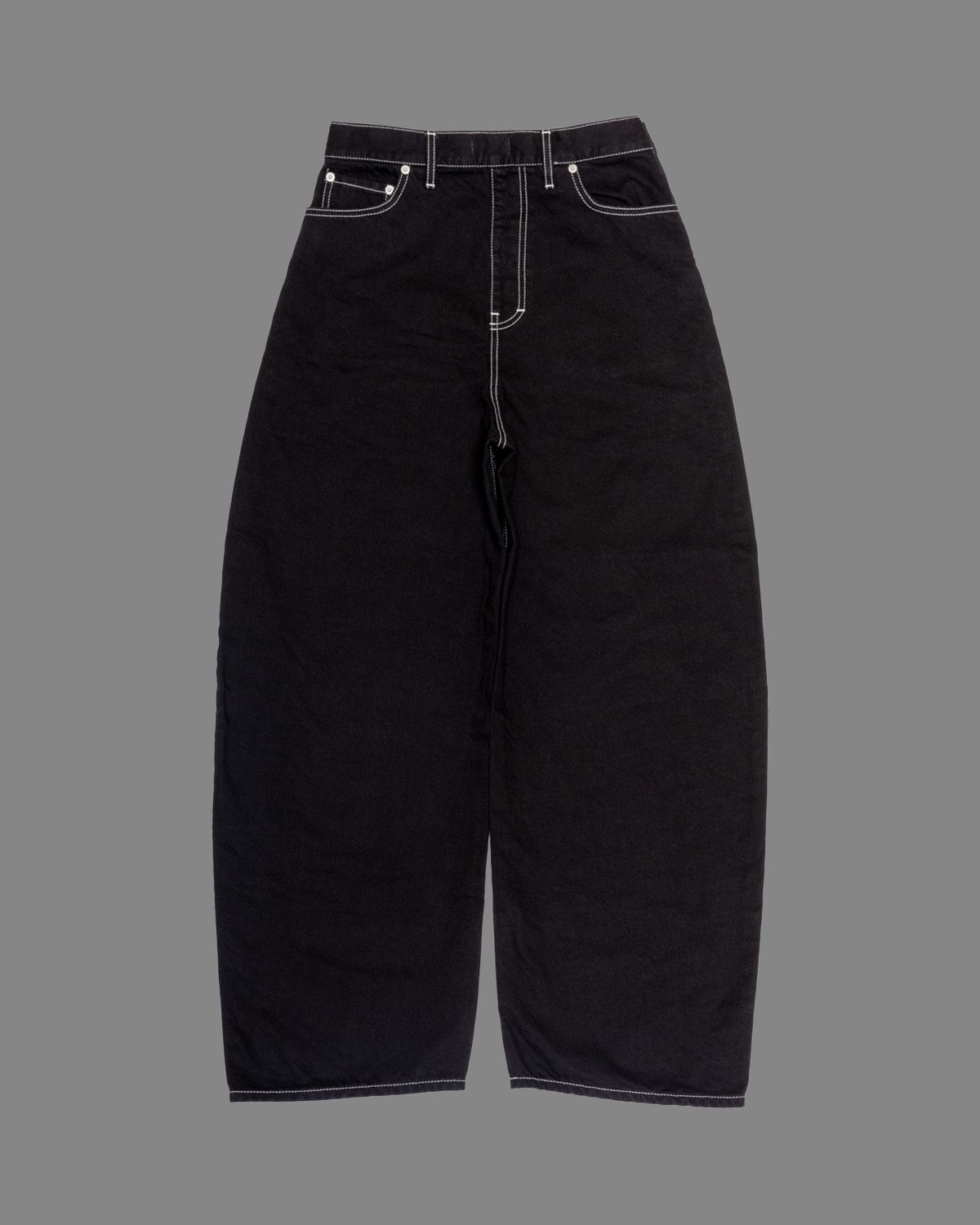 【25AW】Back/Front Barrel Denim / バックフロント バレルデニム (ブラック)