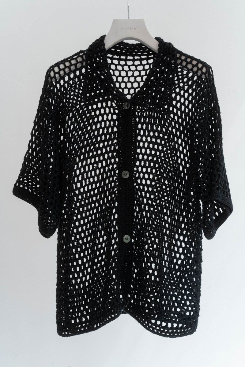 【Knuth Marf】crochet knit shirt/クロシェットニット Knuth Marf - crochet knit shirt / クロシェ ニットシャツ