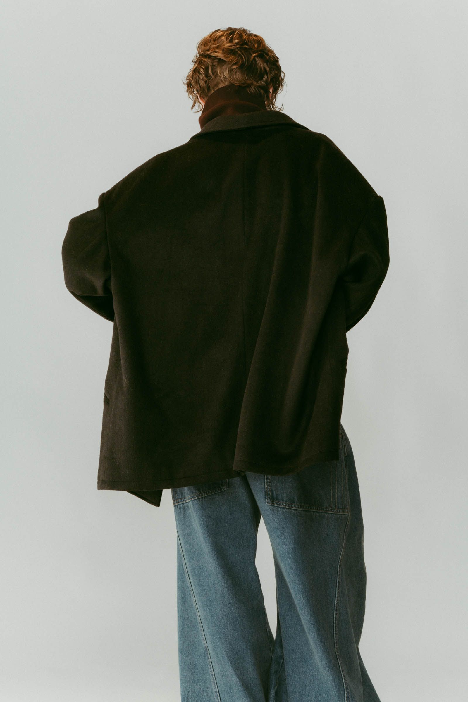 muffler overlay jacket(unisex) / マフラー オーバージャケット (ブラック) / 25AW