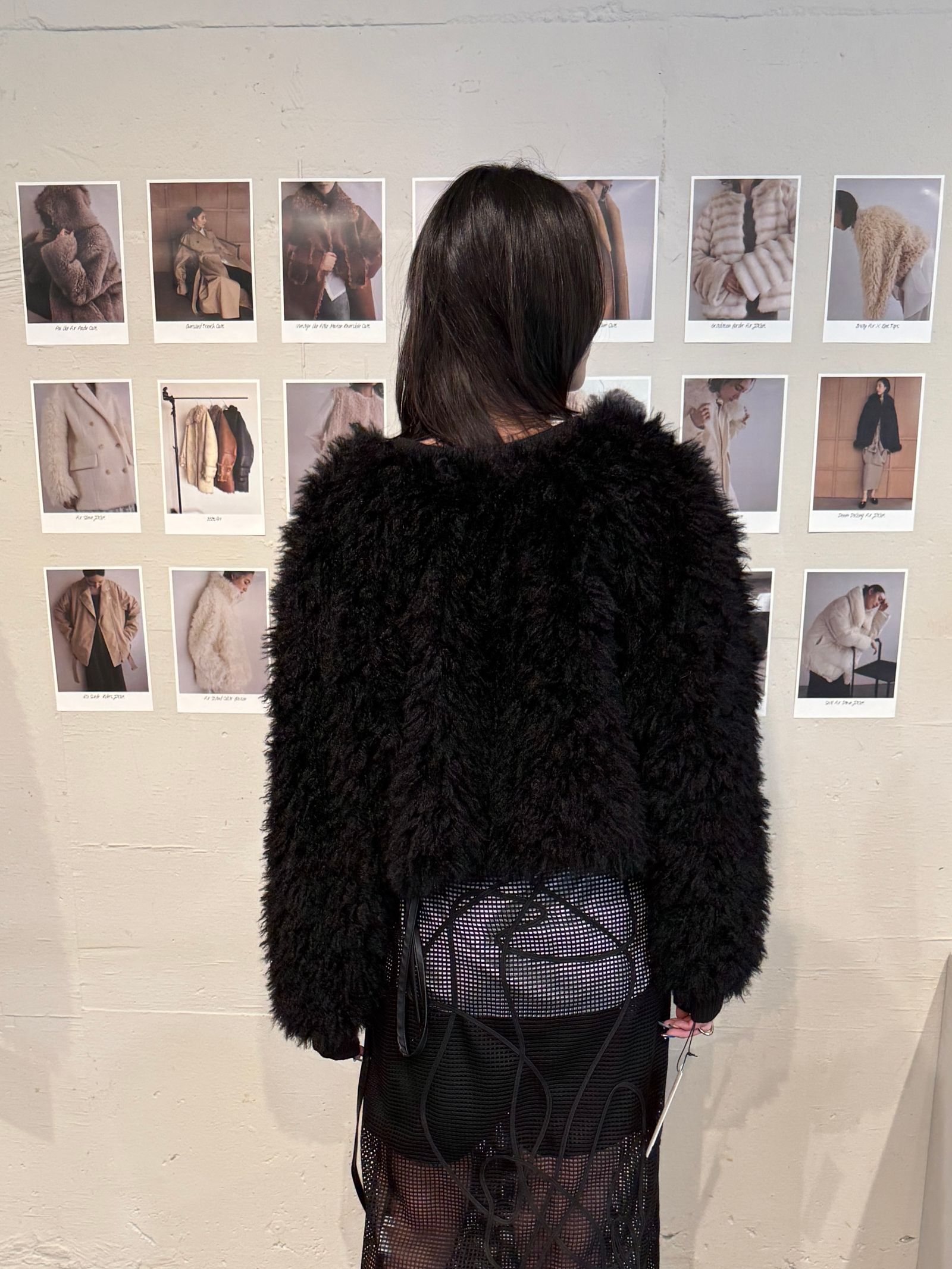 【25AW】2Way Fur×Knit Tops (ブラック) / 2ウェイファー×ニットトップス / エコファー / フェイクファー