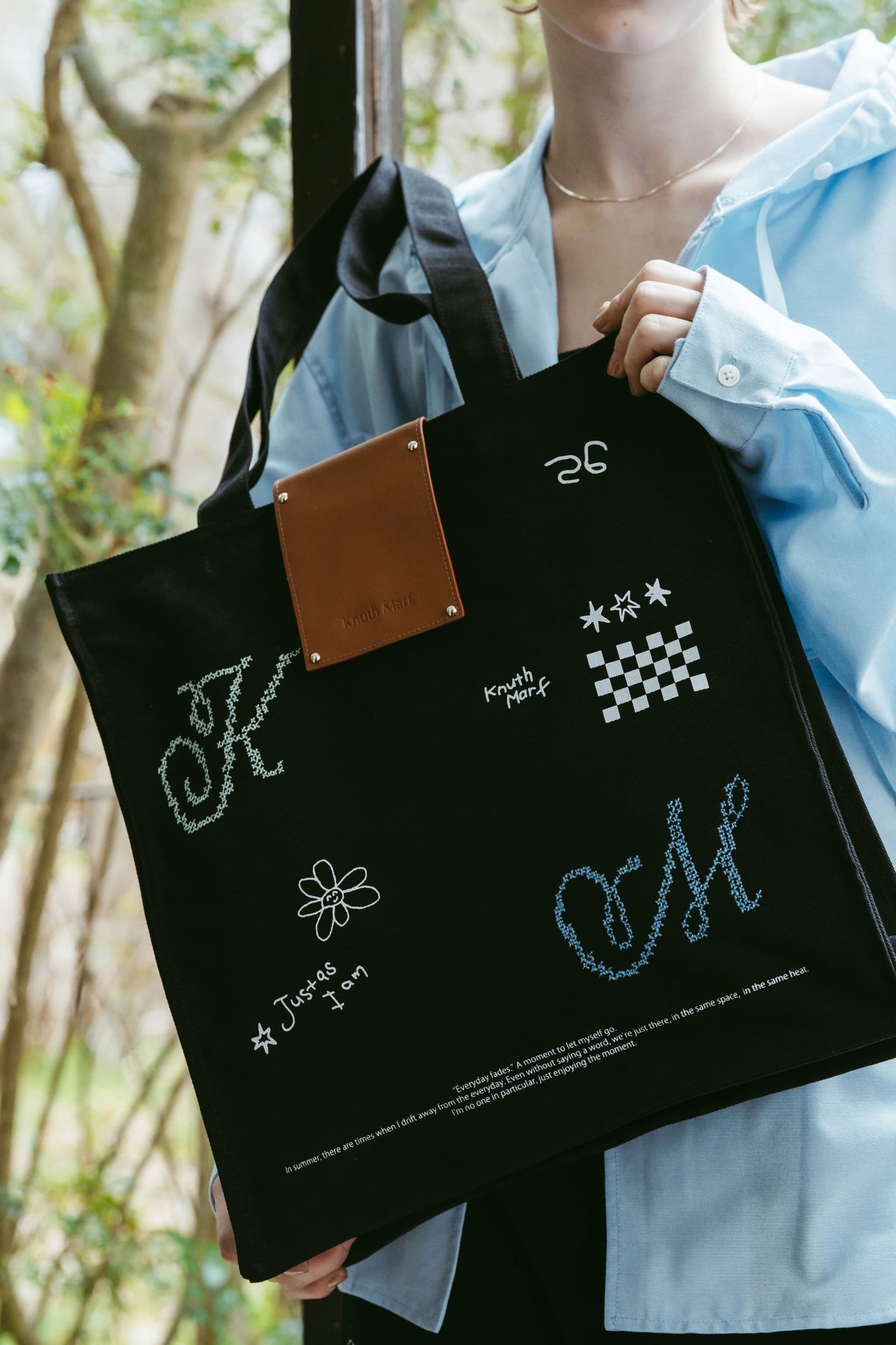 グラフィックキャンバストートバッグ (ブラック) graphic canvas tote (Black) /  26SS