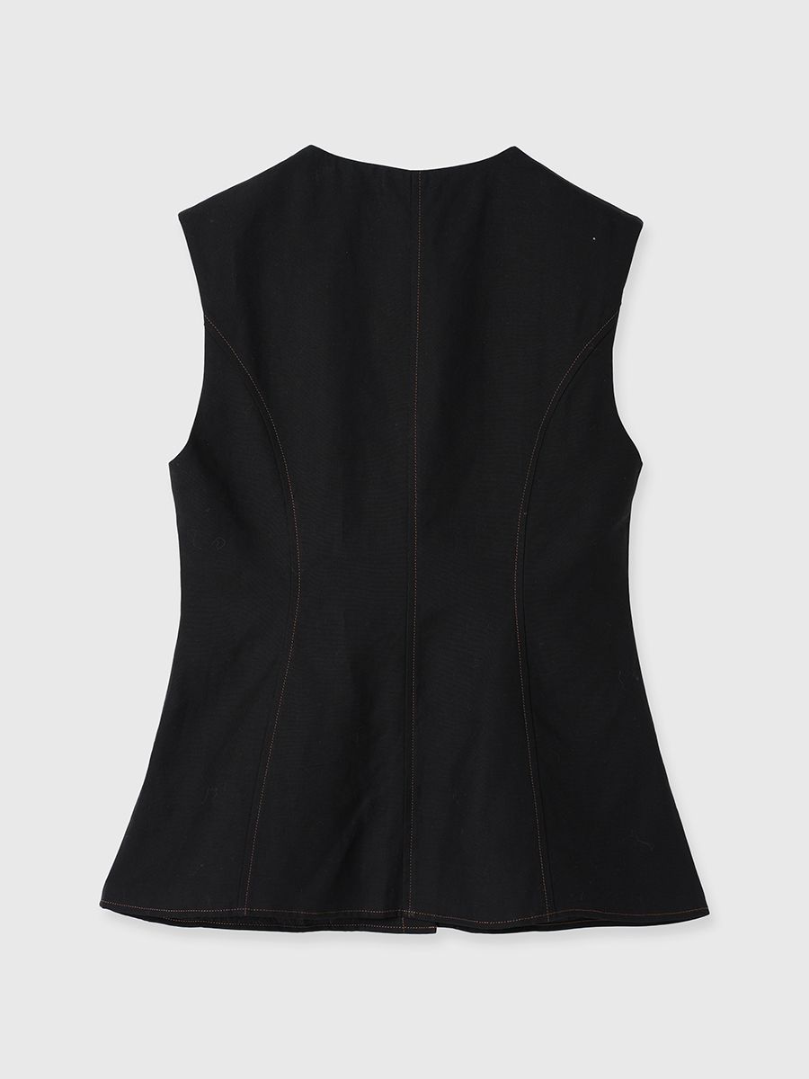 【25SS】TENCEL VEST / テンセルベスト (ブラック)