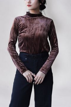 HIGH NECK SKIN TEE / ハイネック スキントップス (ブラウン) / レディース
