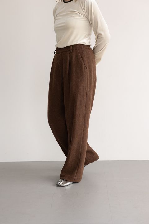 【25AW】Straight Wool Pants / ストレートウールパンツ (ブラウン)