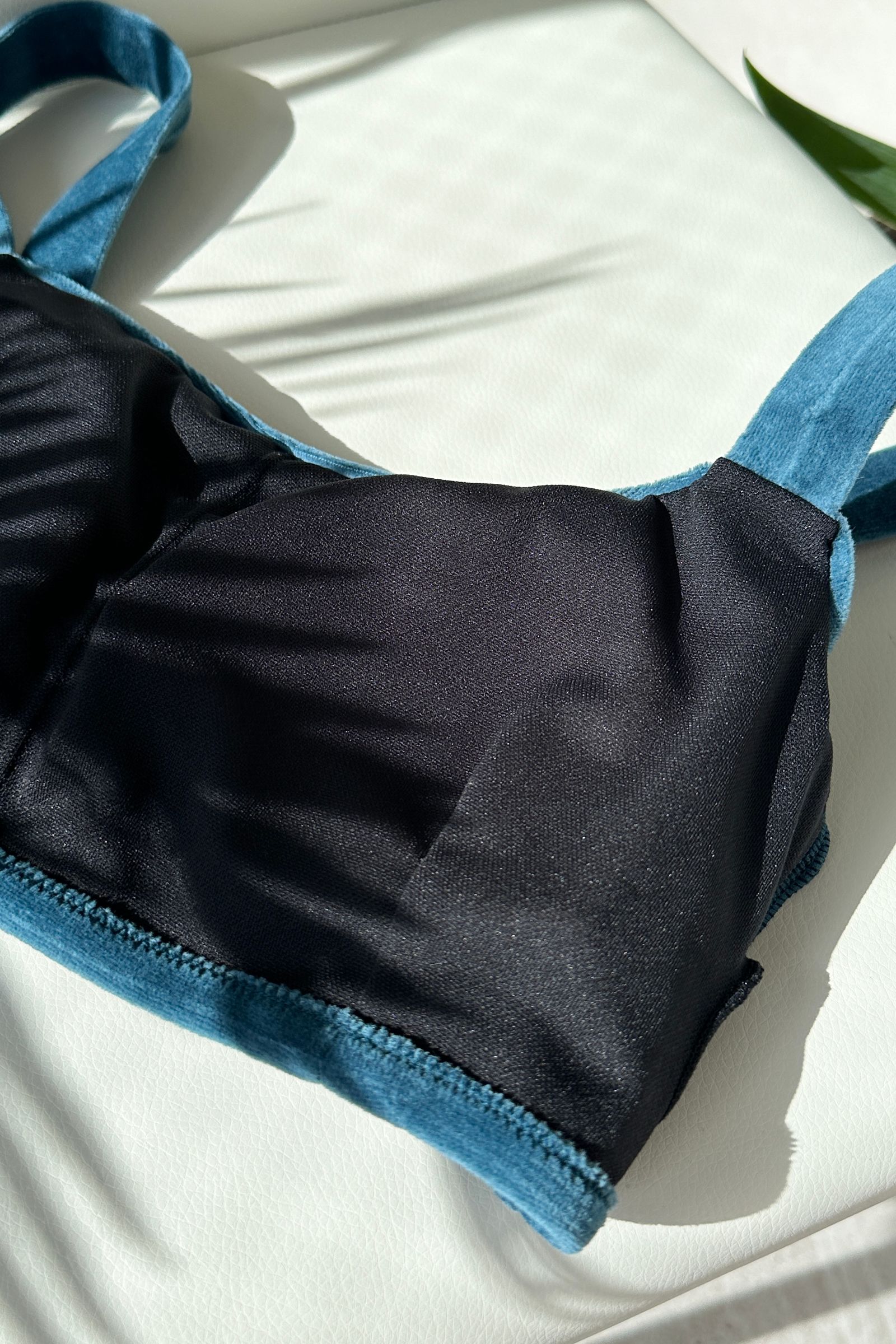 VELOUR BIKINI SWIM WEAR / ベロアスウィムウェア (ブルー) / 水着