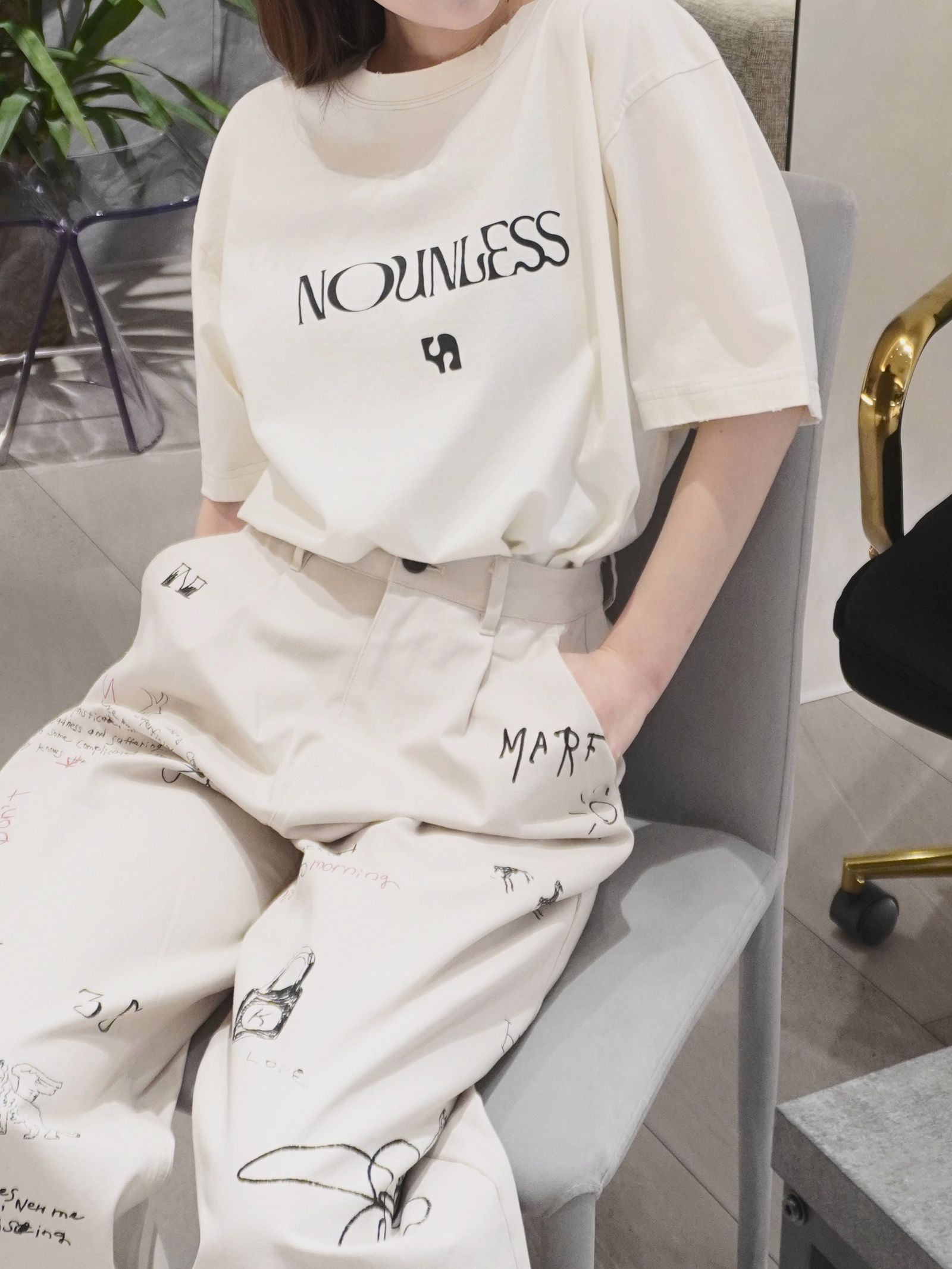 NOUNLESS - NL LOGO MARK OVER TEE / ロゴ オーバーTシャツ