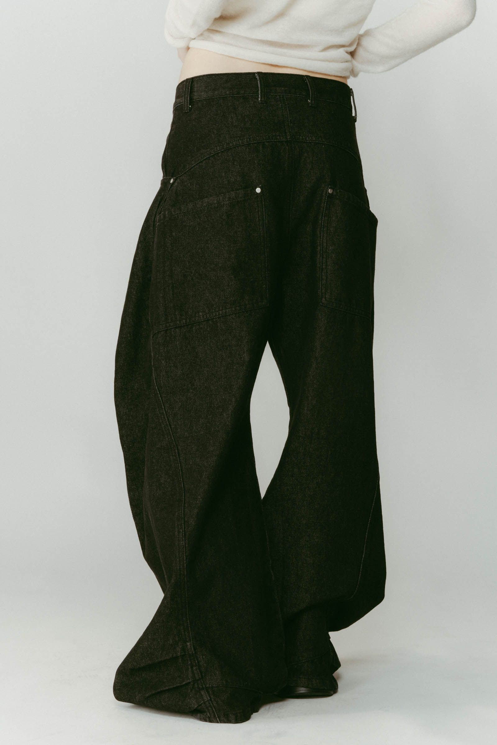 tuck design denim pants / タックデザインデニムパンツ (デニムブラック) / 25AW
