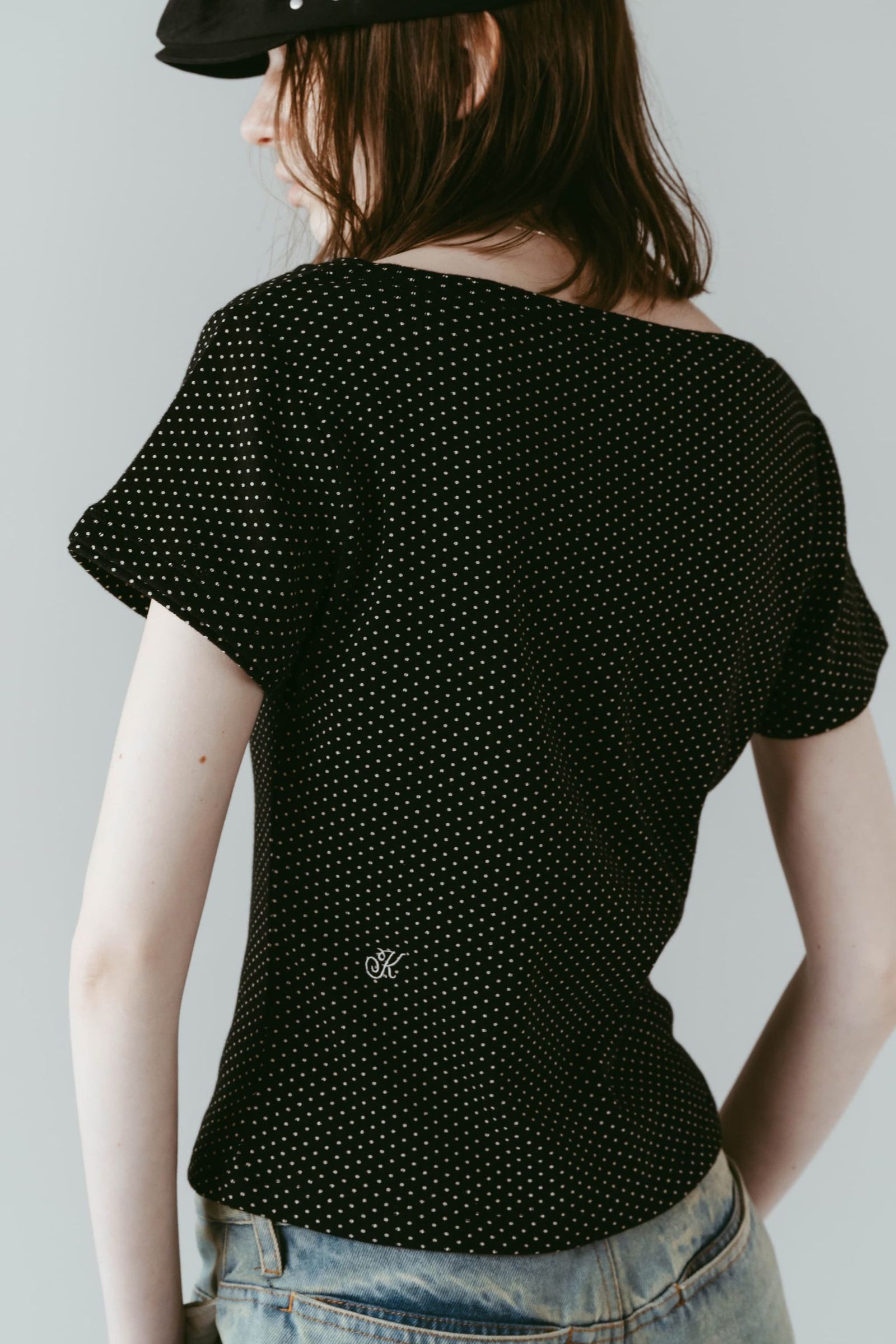 レイヤード クルーネックTシャツ (ドット) layered crewneck tee (Dot) /  26SS
