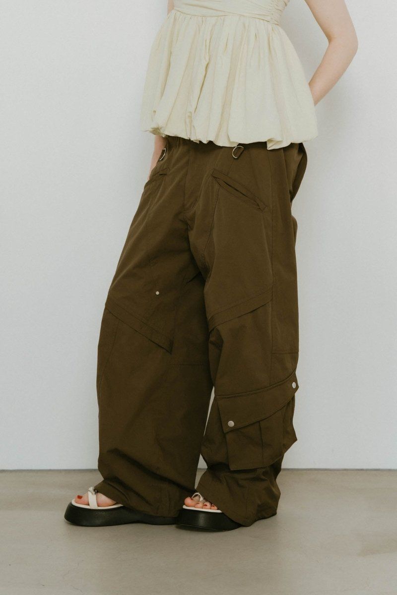 docking nylon pants(unisex) / ドッキングナイロンパンツ (カーキ) / 25SS