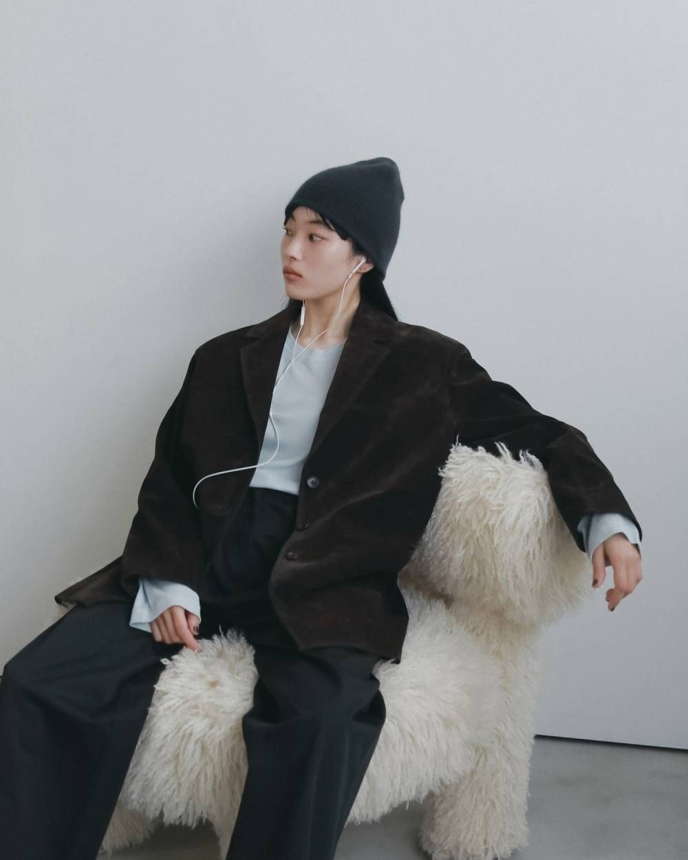ラクーンニット ビーニー (チャコールグレー) Raccoon Knit Beanie (Charcoal gray) / 26AW 【6月29日まで期間限定予約】
