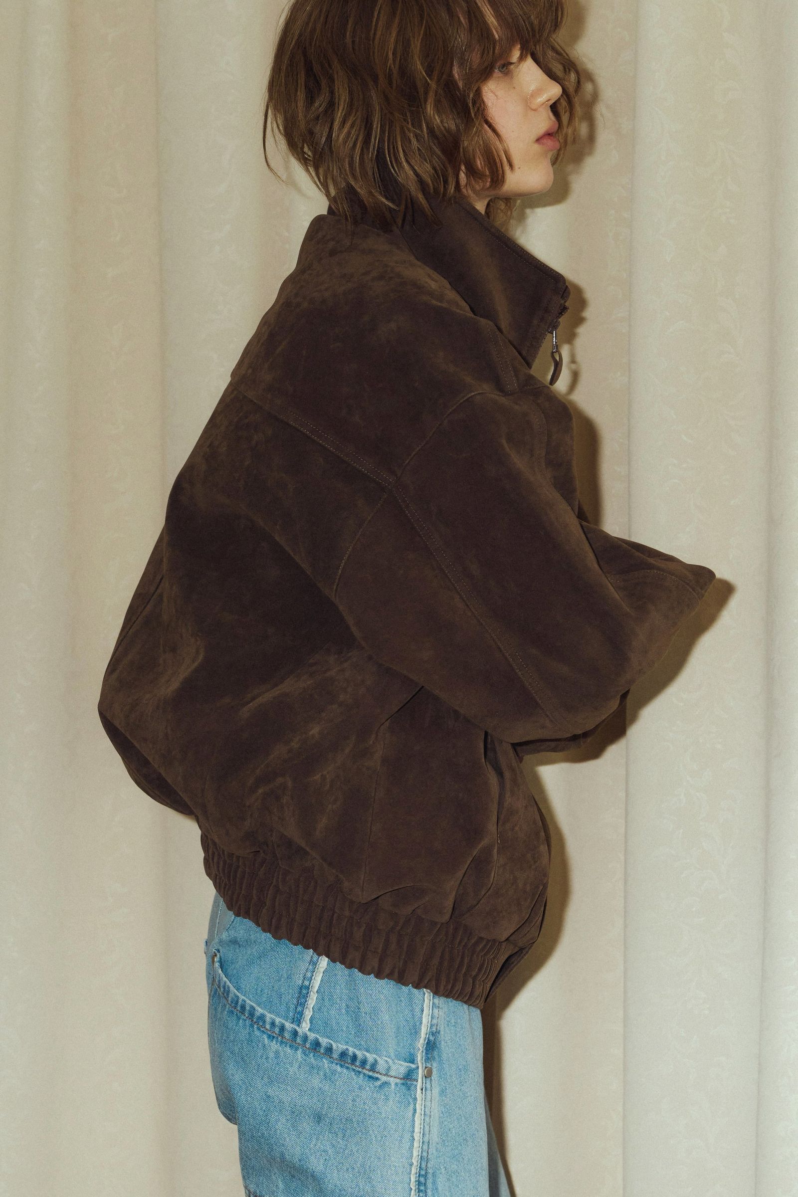 スエードブルゾン (ブラウン) suede blouson(unisex) (Brown) / 26AW