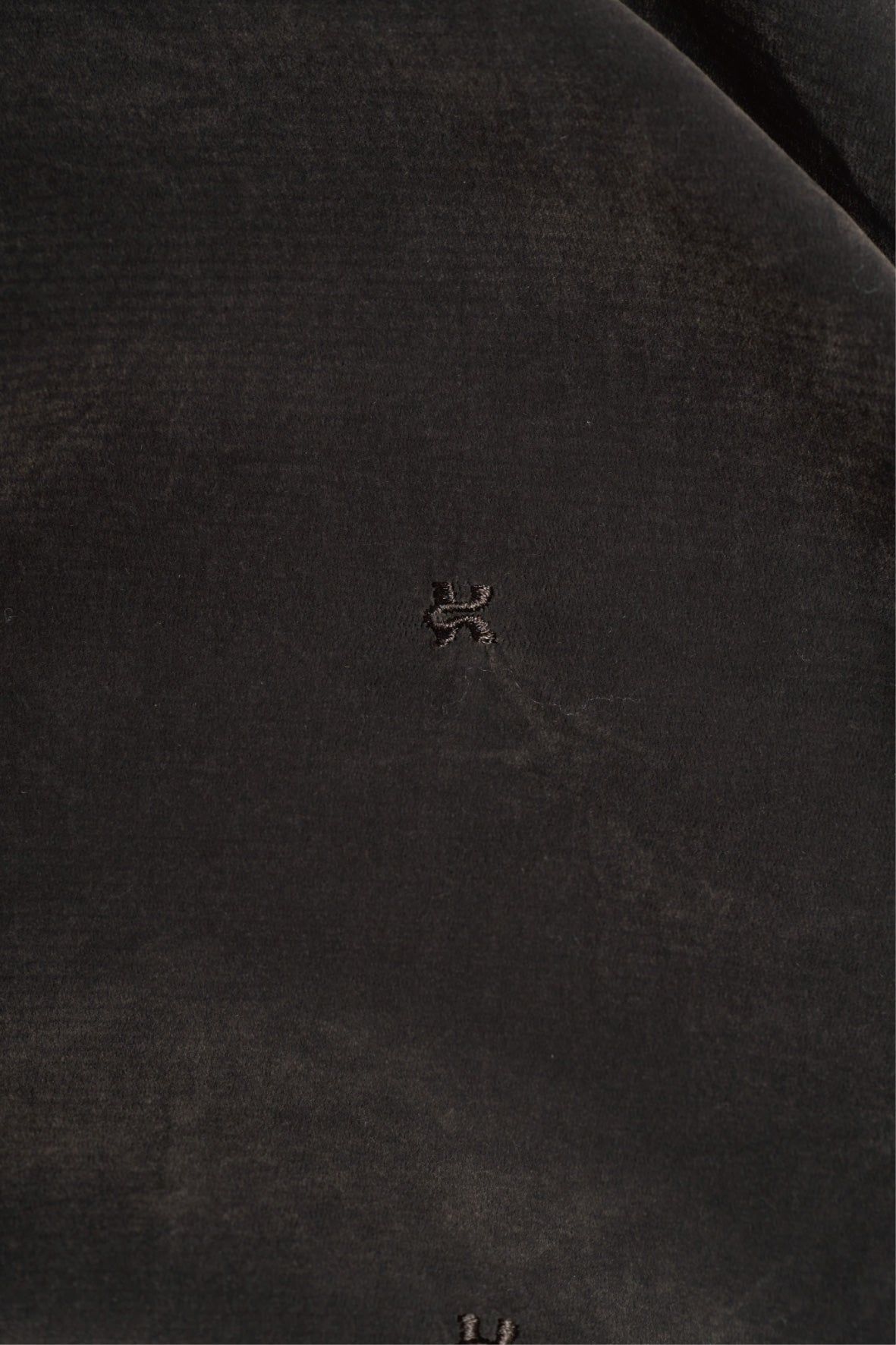 オフショルダー ベロアトップス (チャコール) off shoulder velour top (Charcoal) / 26AW