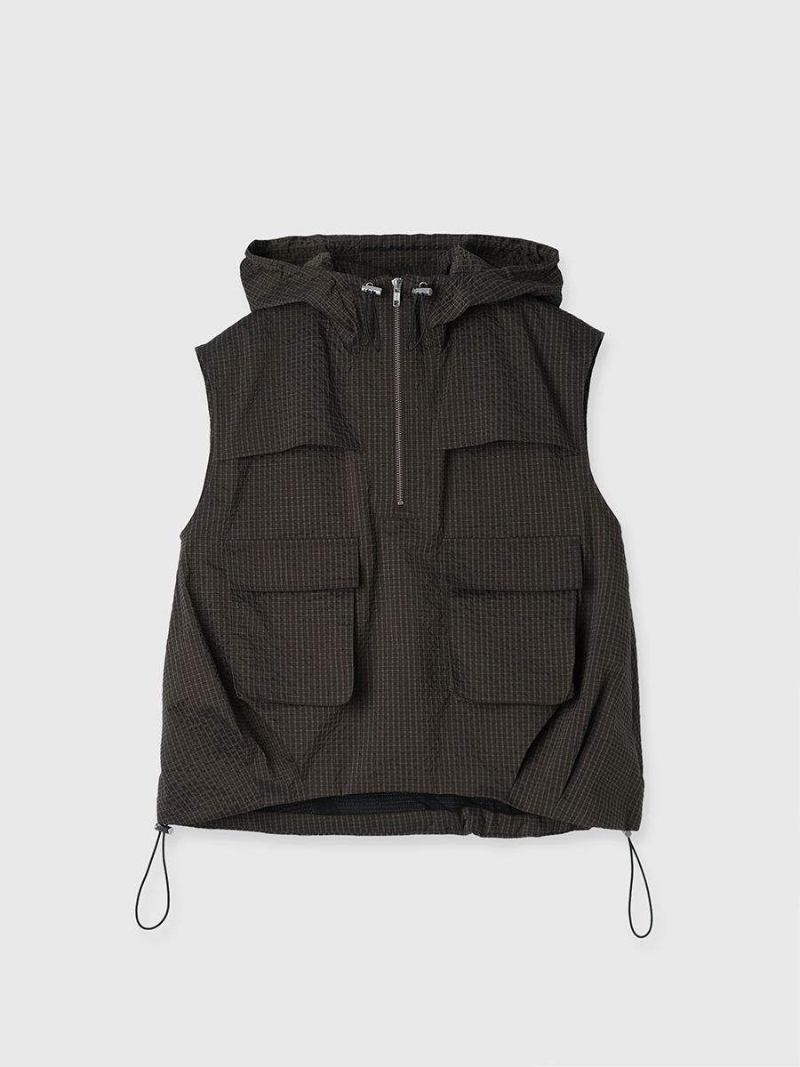 CREDONA ユーティリティジップフィッシャーベスト トップス パーカー CREDONA - 【25SS】UTILITY ZIP FISCHER VEST / ユーティリティ