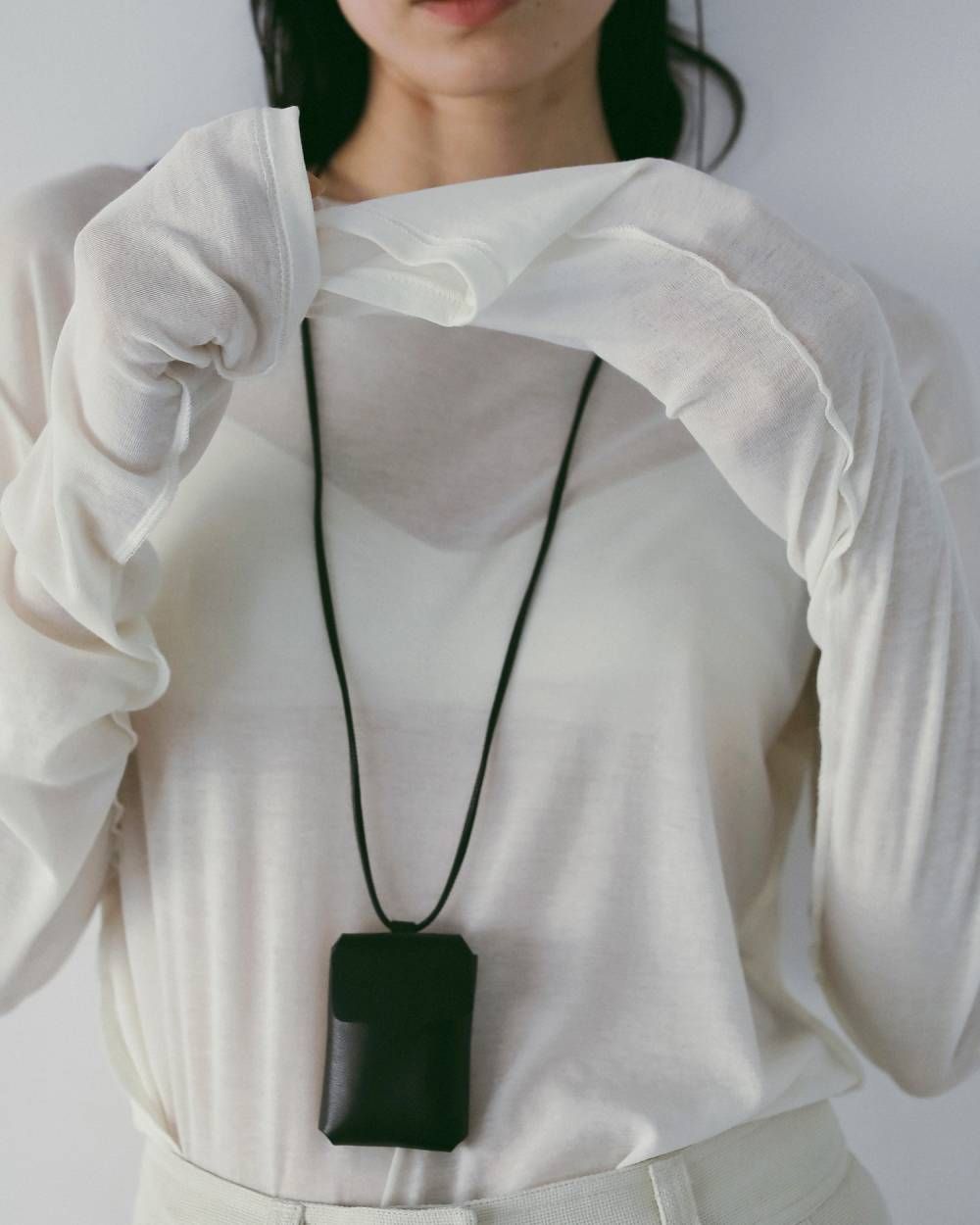 Sheer Long T-Shirts (Ivory) / シアーロングスリーブ Tシャツ (アイボリー) / 26SS