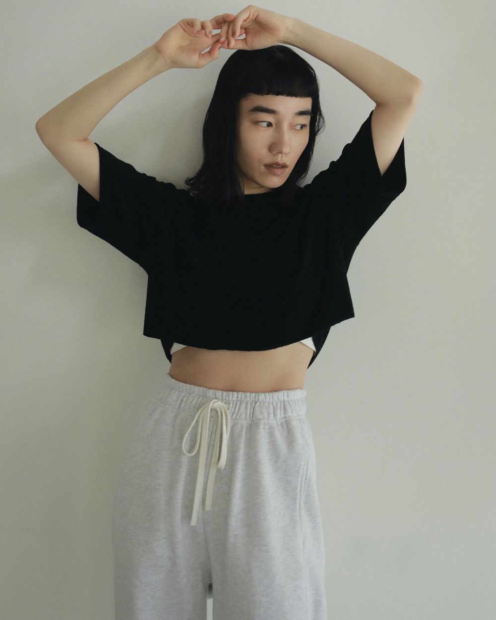 Drawstring Sweat Pants / ドロスト スウェットパンツ (グレー)