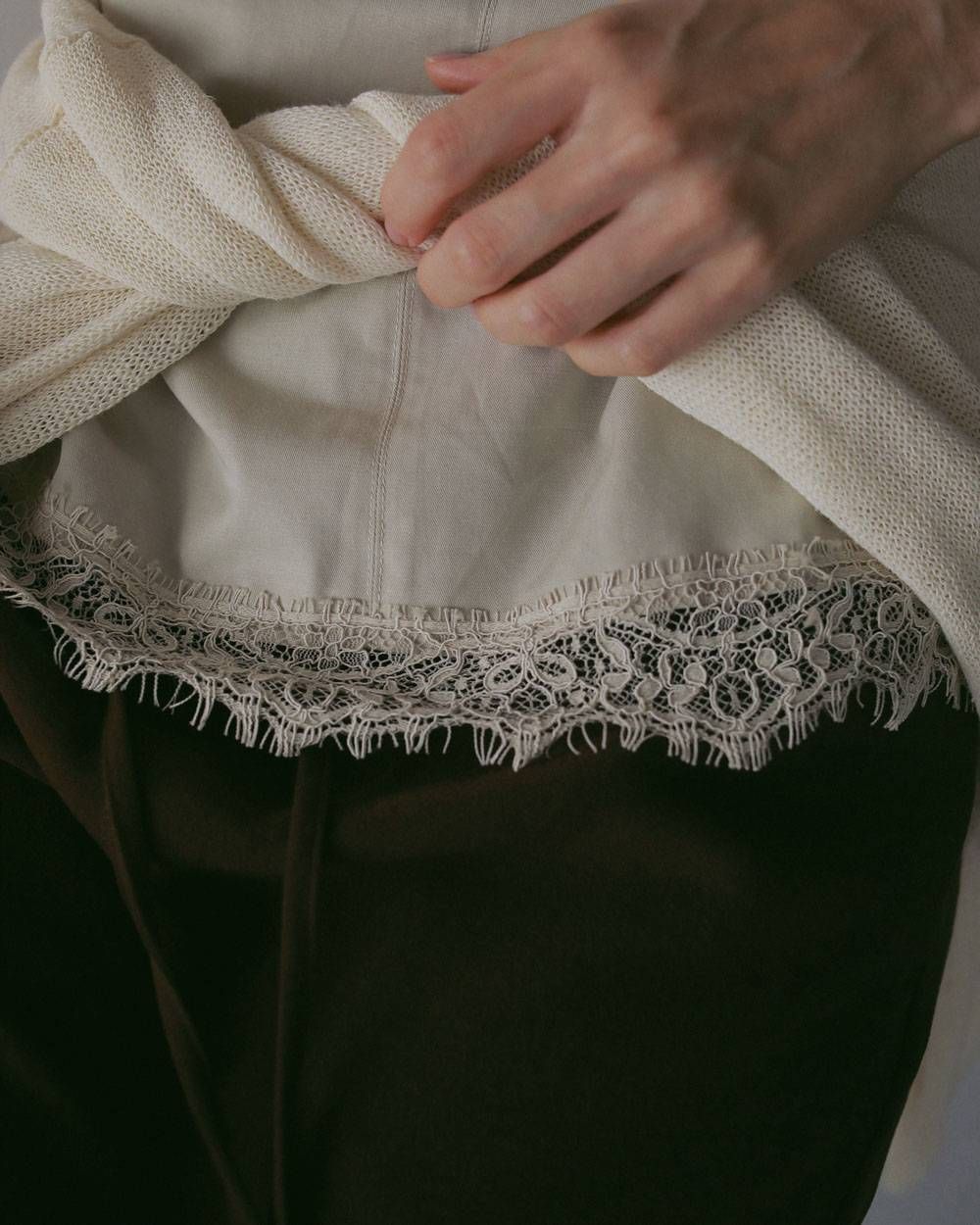 ツイルレース キャミソール (ミント) Twill Lace Camisole (Mint) / 27SS