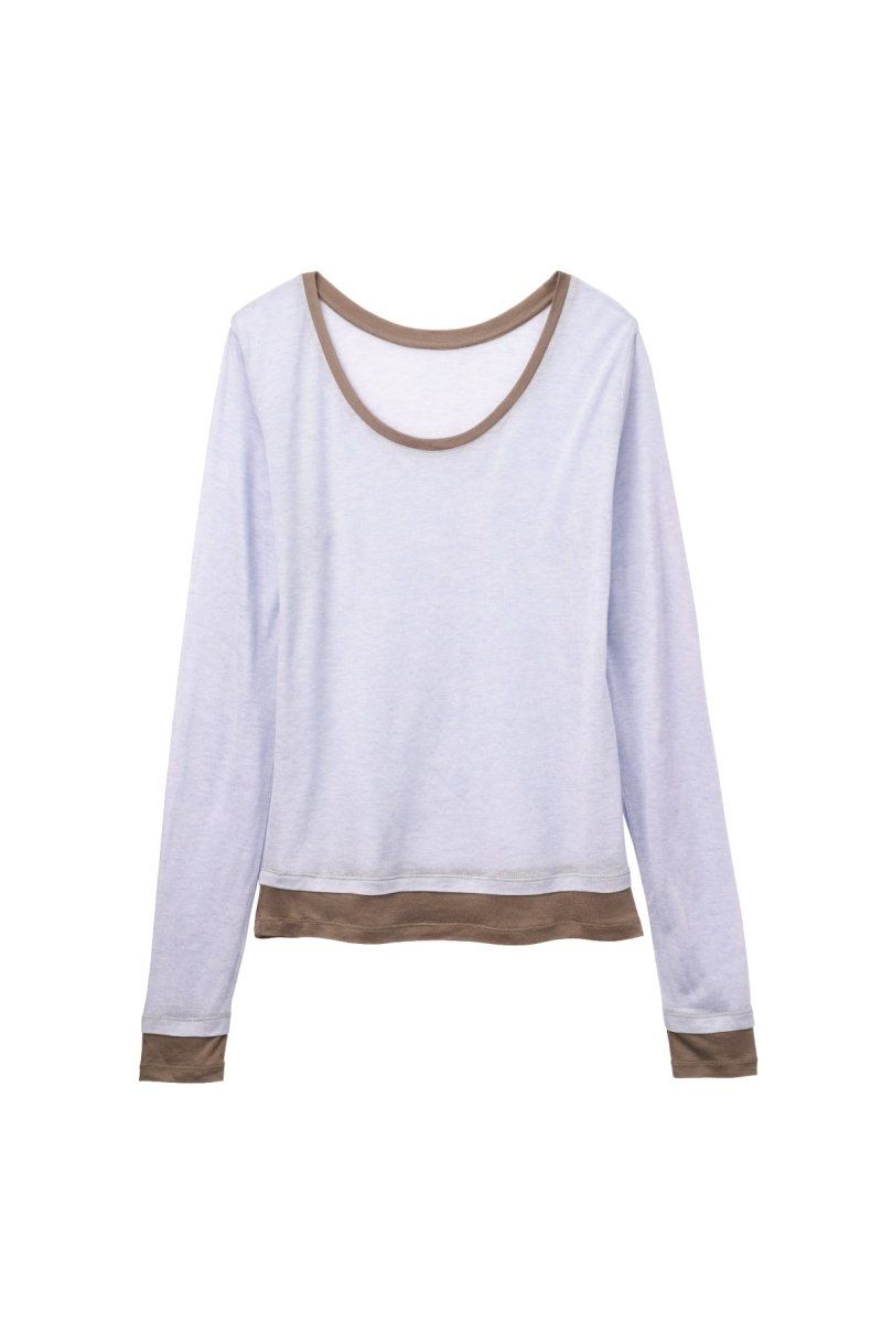 round neck layered top (Blue) / ラウンドネックレイヤードトップス (ブルー) / 26SS