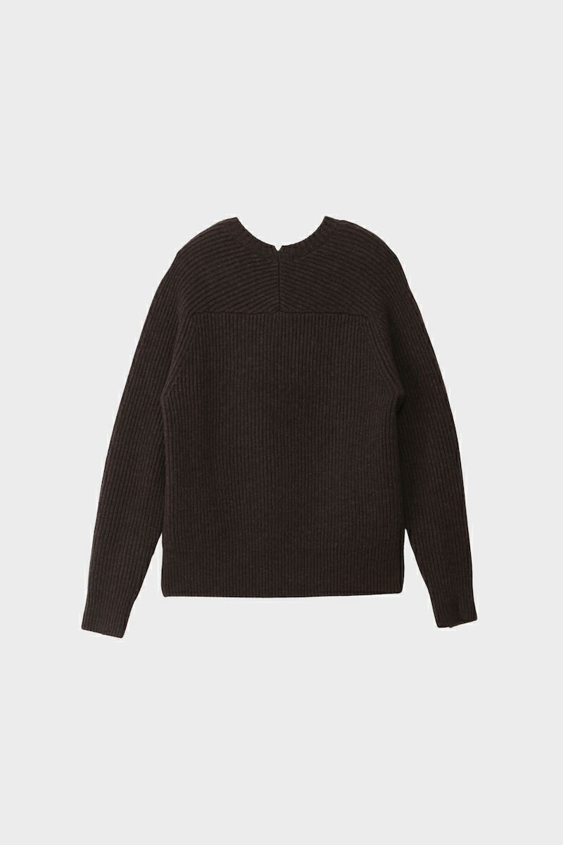 【25AW】RAGLAN CREWNECK KNIT / ラグランクルーネックニット (ブラウン)