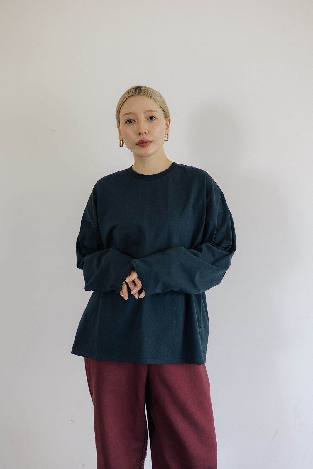 ベーシックロングTシャツ (ネイビー) Basic Long Sleeve T-shirt (Navy) / 26AW