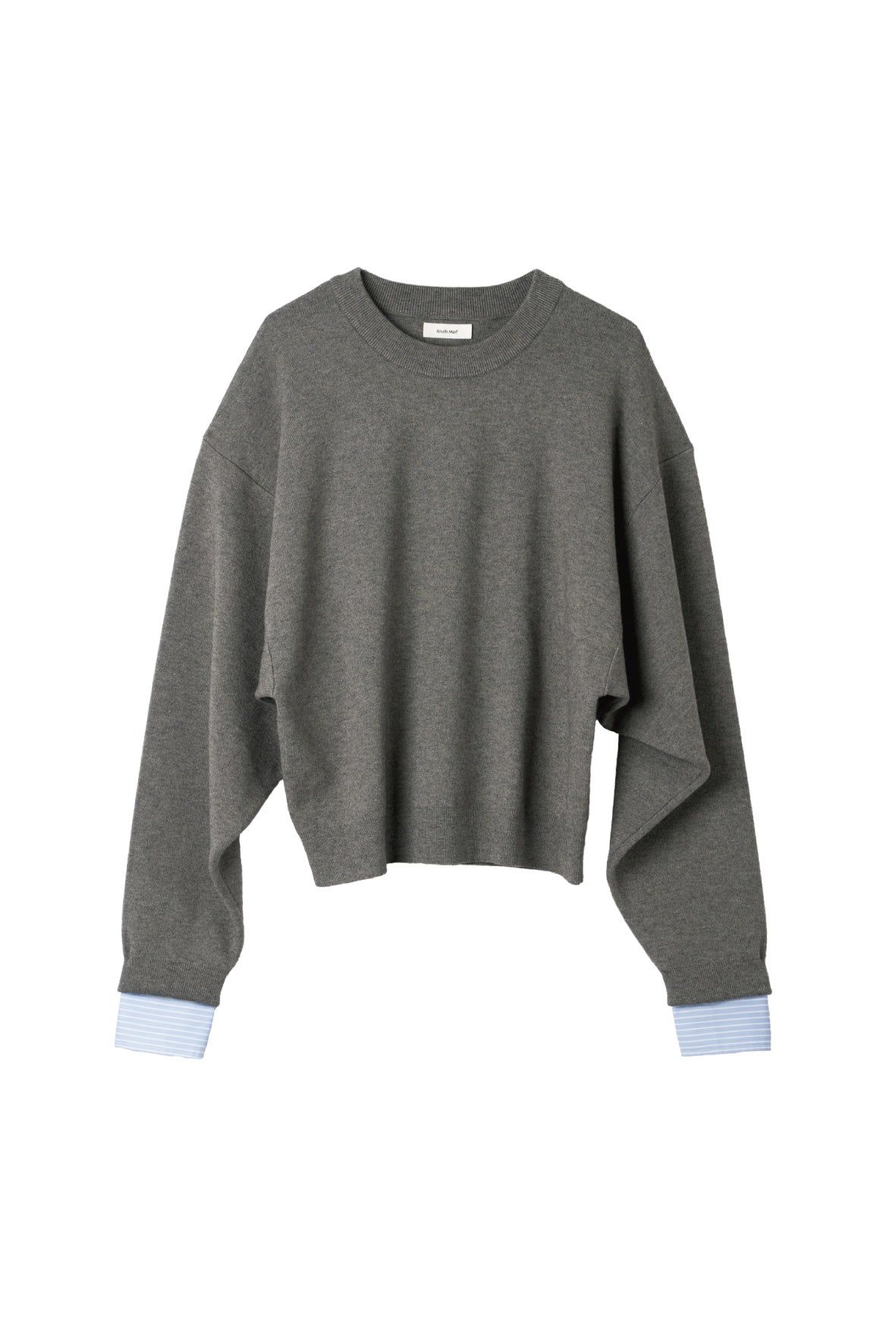 【UNISEXサイズ】2ウェイ ノームコア ニット (グレー) 2way cuffs normcore knit(unisex) (Gray) / 26AW