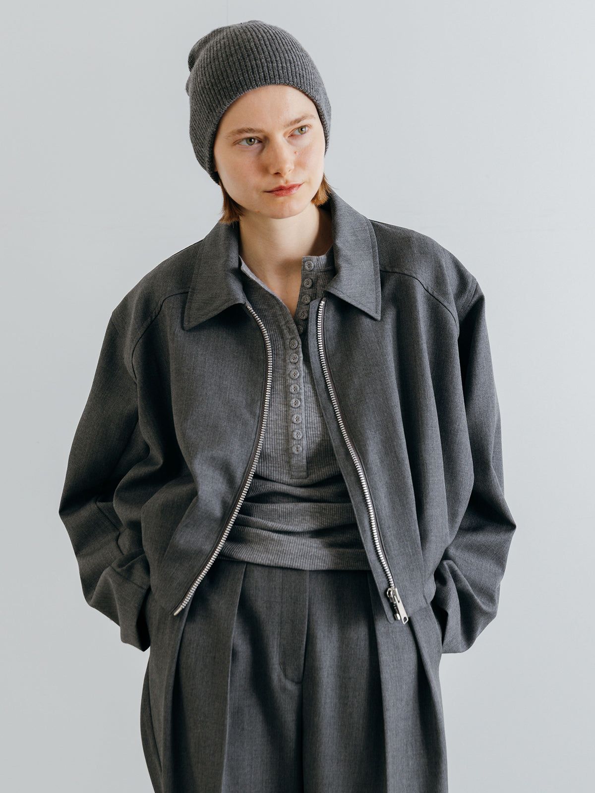 ICHIGUN TUCK JACKET / イチグン タックジャケット (Gray) / 26SS