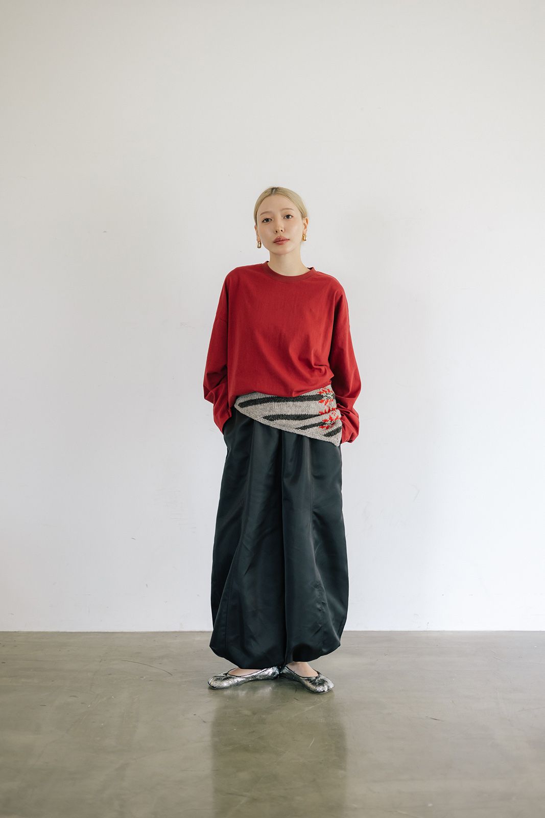 ベーシックロングTシャツ (バーガンディ) Basic Long Sleeve T-shirt (Burgundy) / 26AW