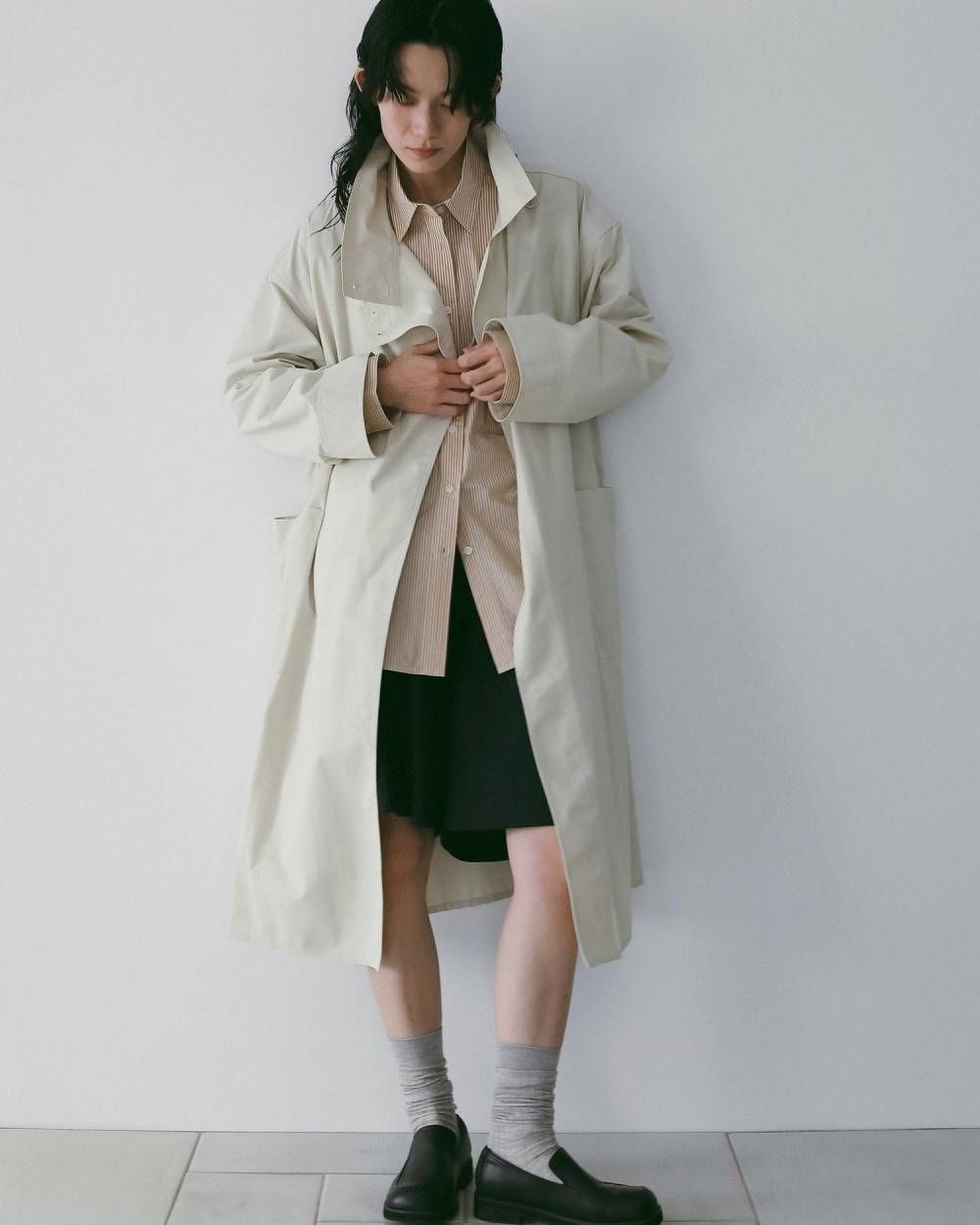 タックハーフパンツ (ネイビー) Tuck Half Pants (Navy) / 26SS