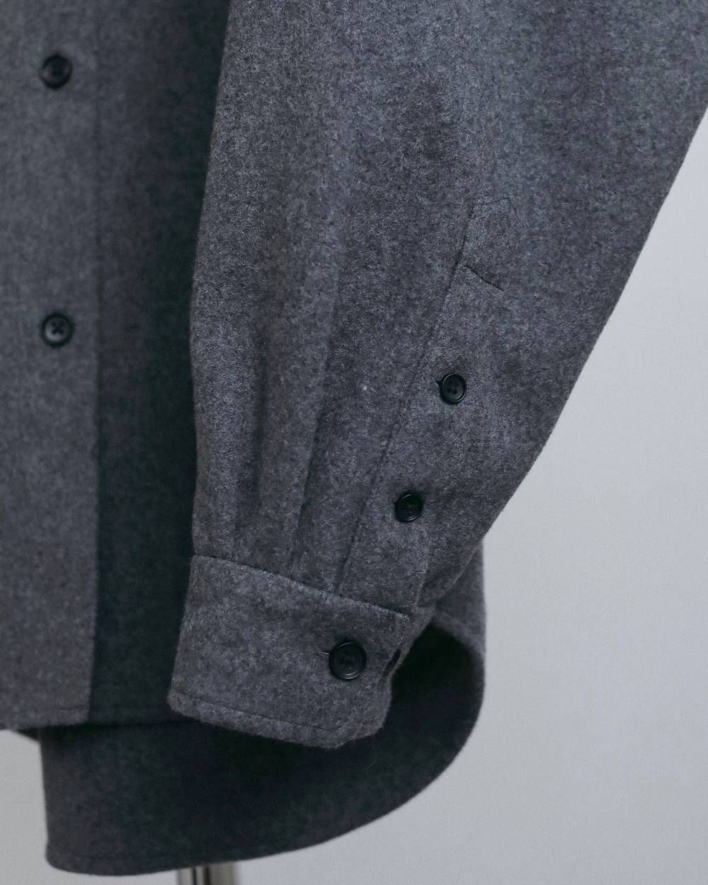 ウールオーバーシャツ (チャコールグレー) Wool Over Shirts (Charcoal gray) / 26AW 【6月29日まで期間限定予約】